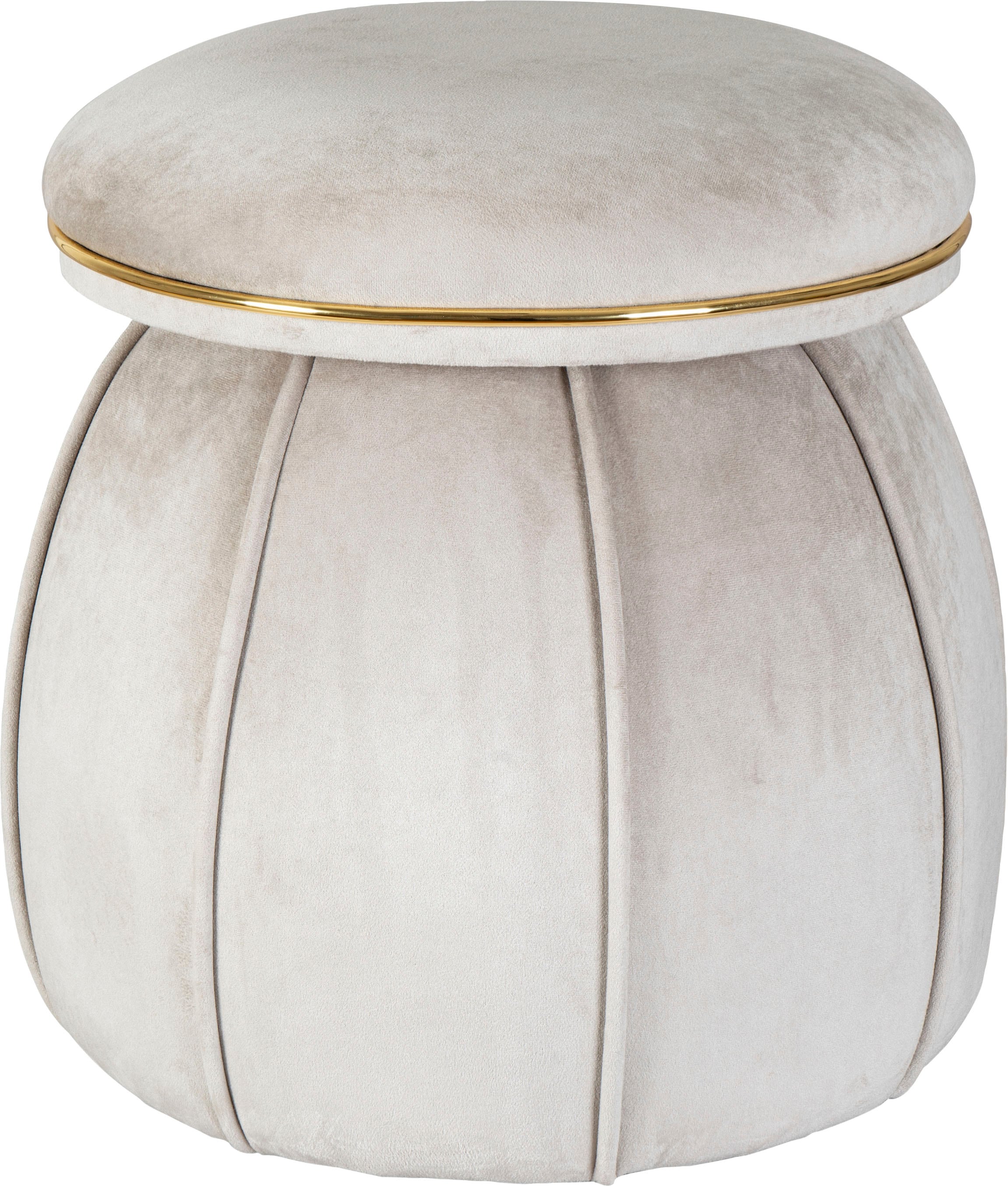 Kayoom Sitzhocker »Hocker Corin,extravagante Form,stilvolle Farben,elegant gesteppter Fuß«, (1 St.), komfortabel, hochqualitativ, pflegeleicht, sorgfältig verarbeitet