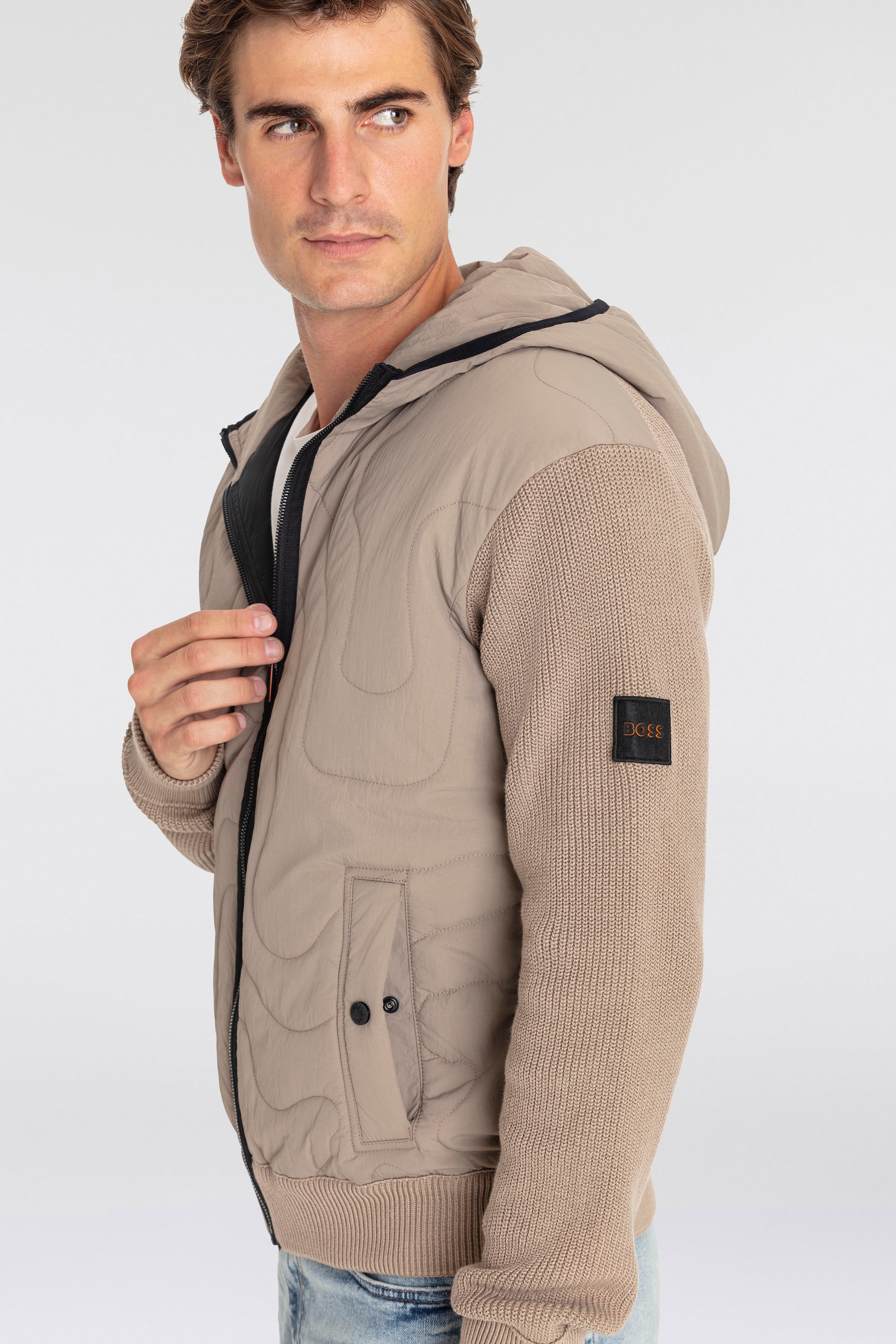 BOSS ORANGE Steppjacke »Kalbero«, mit Kapuze, mit Kapuze