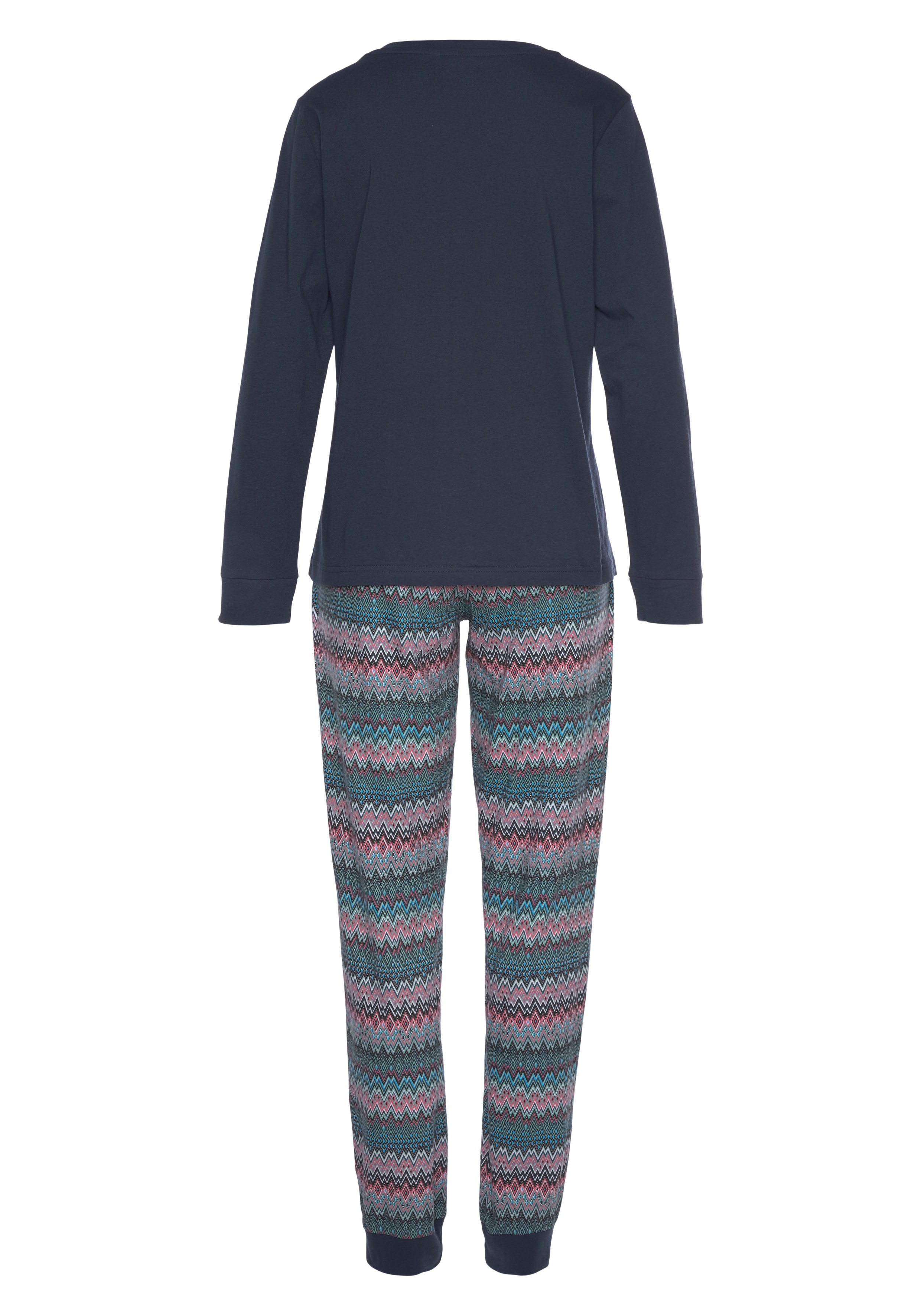 Thumbnail - Vivance Dreams Pyjama 2 Stk. tlg., mit buntem Zick-Zack-Muster