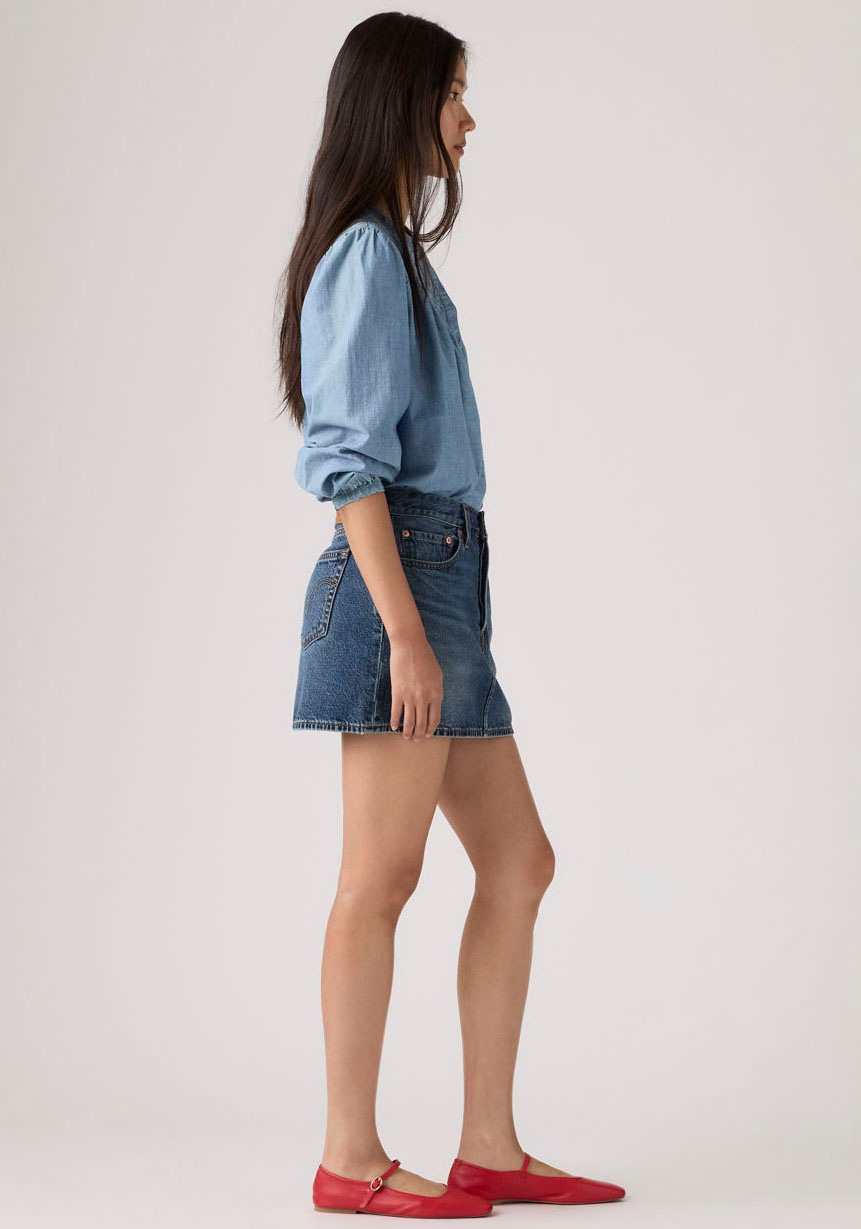 Levi's® Jeansrock »ICON SKIRT« mit Used-Effekten und ausgefransten Kanten