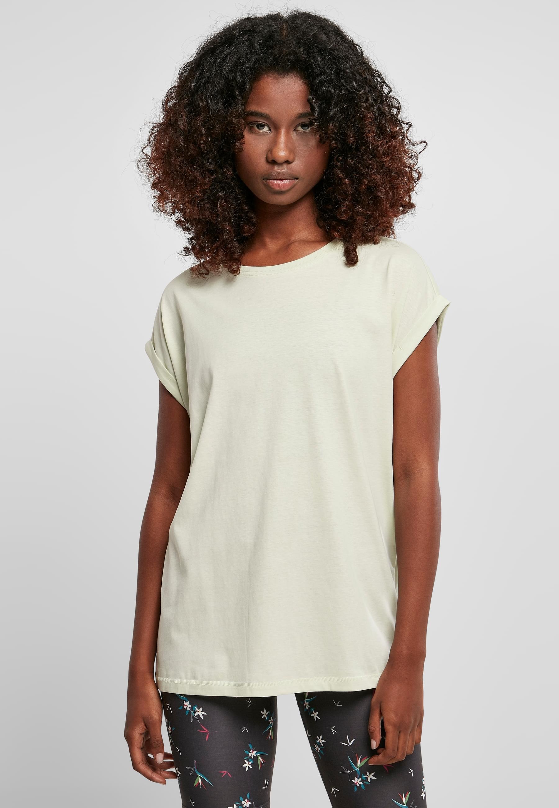 URBAN CLASSICS Kurzarmshirt »Urban Classics Damen Ladies Extended Shoulder Tee«, (1 tlg.)