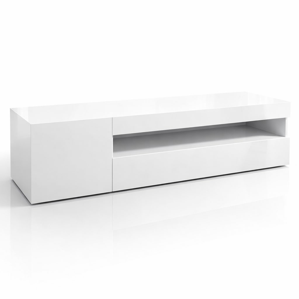 OTTO home Lowboard "LORENZO 1, TV-Board, TV-Kommode, TV-Schrank, TV-Unterschrank, TV-Möbel" Modernes lackiertes Hochglanz TV-Board, grifflos, Breite 155 cm