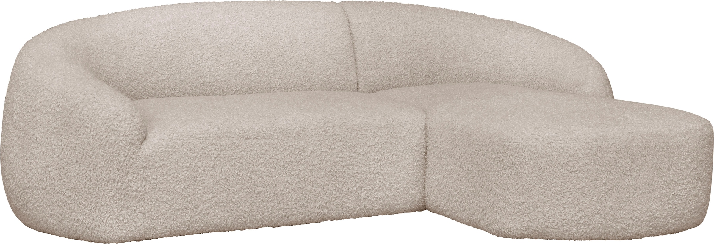LeGer Home by Lena Gercke Ecksofa »YANI L-Form, Designersofa, organische Form, Maße B/T/H: 255/170/81 cm«, mit Wellenunterfederung, auch in Bouclé, Recamiere rechts/links