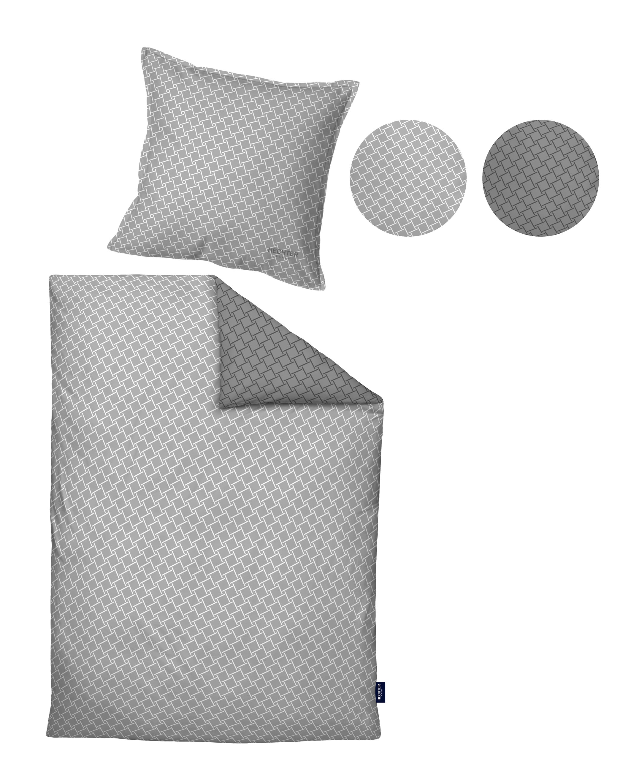 HECHTER PARIS Wendebettwäsche »0061311«, feiner Glanz + weicher Griff,100% Baumwolle, Stehsaum, gesticktes LOGO