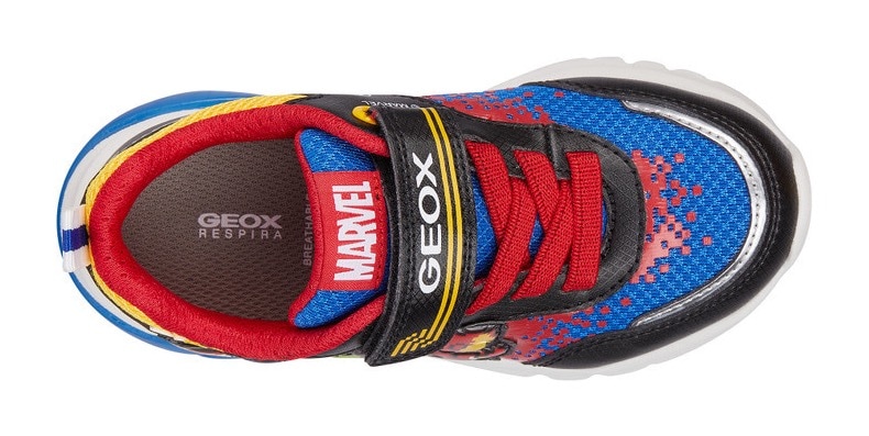 Geox Sneaker »J CIBERDRON BOY E«, mit Blinkfunktion, Freizeitschuh, Halbschuh, Schnürschuh