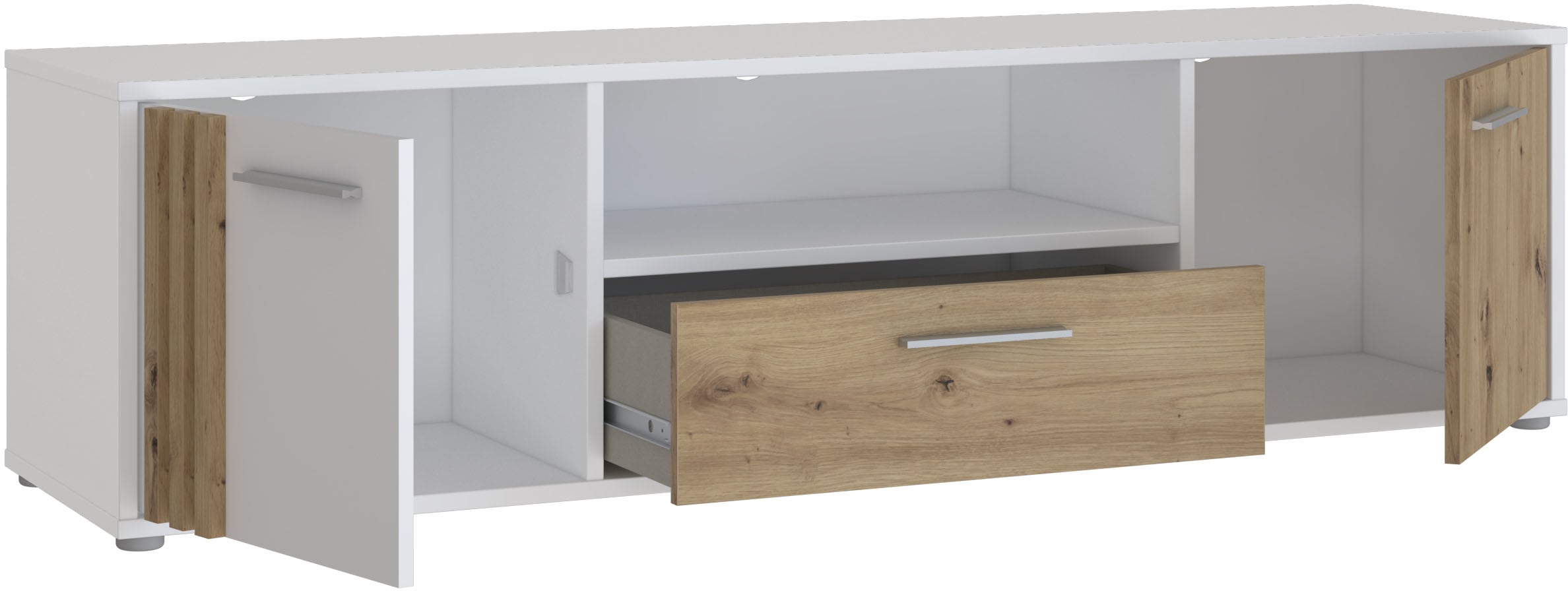 FORTE Lowboard »Cardigan TV-Board, TV-Schrank«, TV-Board, 2 farbig, Stauraum Kabelführung