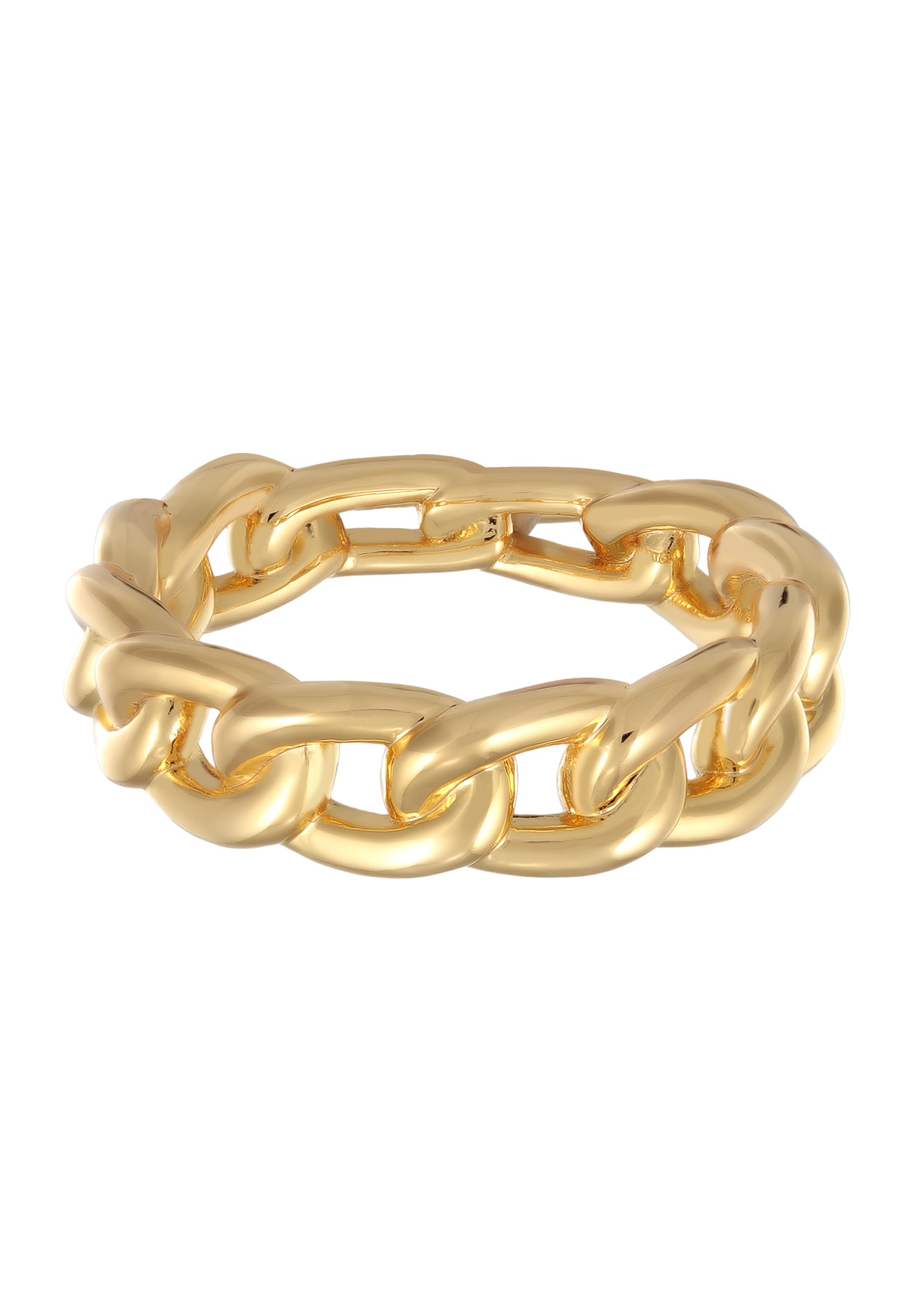 Elli Silberring »Ring Gliederring Bandring Goldfarben für Damen«