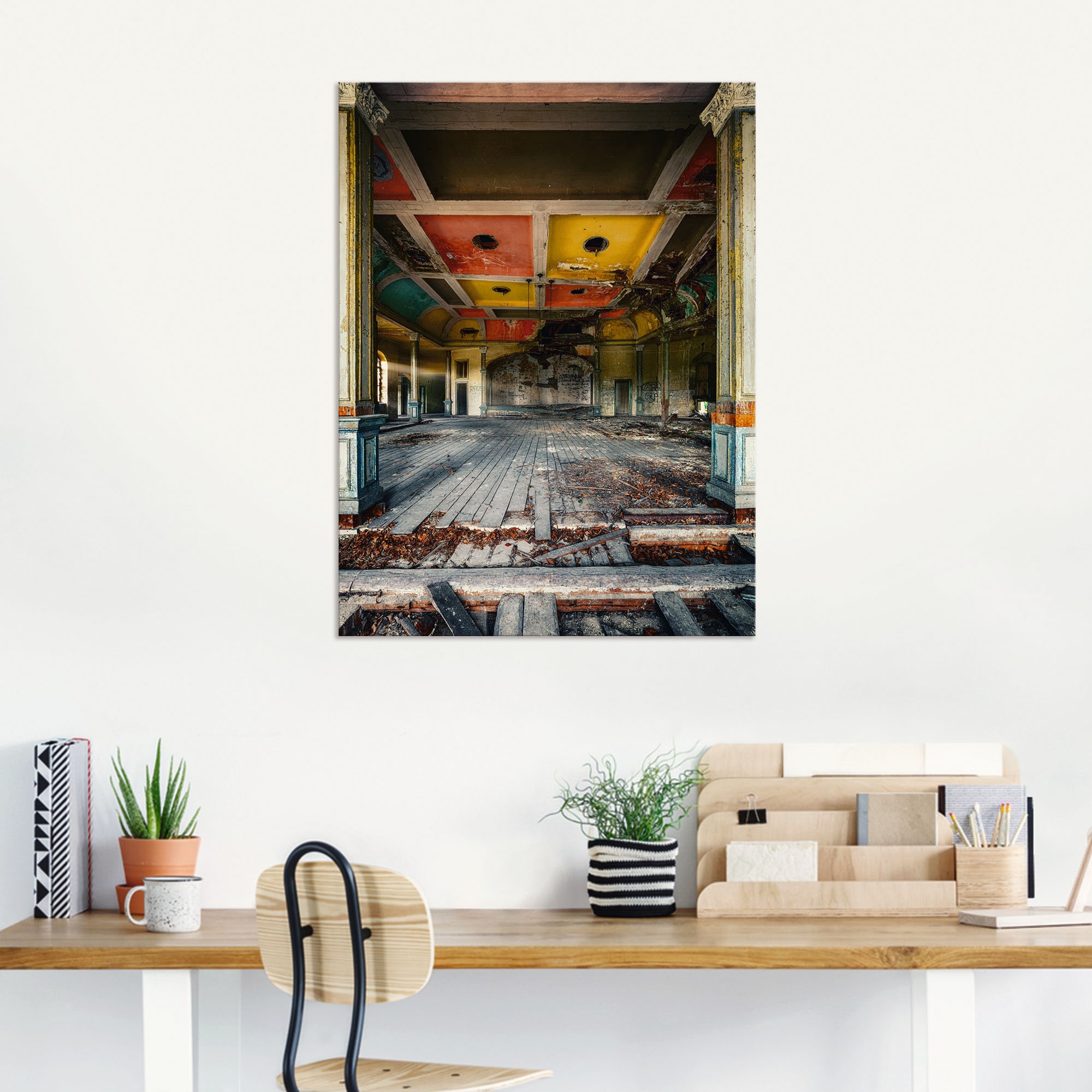 Artland Wandbild »Lost Place - Der letzte Tanz Tanzsaal«, Gebäude, (1 St.), als Alubild, Outdoorbild, Poster in verschied. Größen