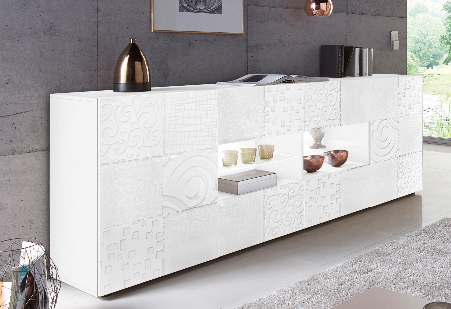 INOSIGN Sideboard »Miro«, Breite 241 cm mit dekorativem Siebdruck