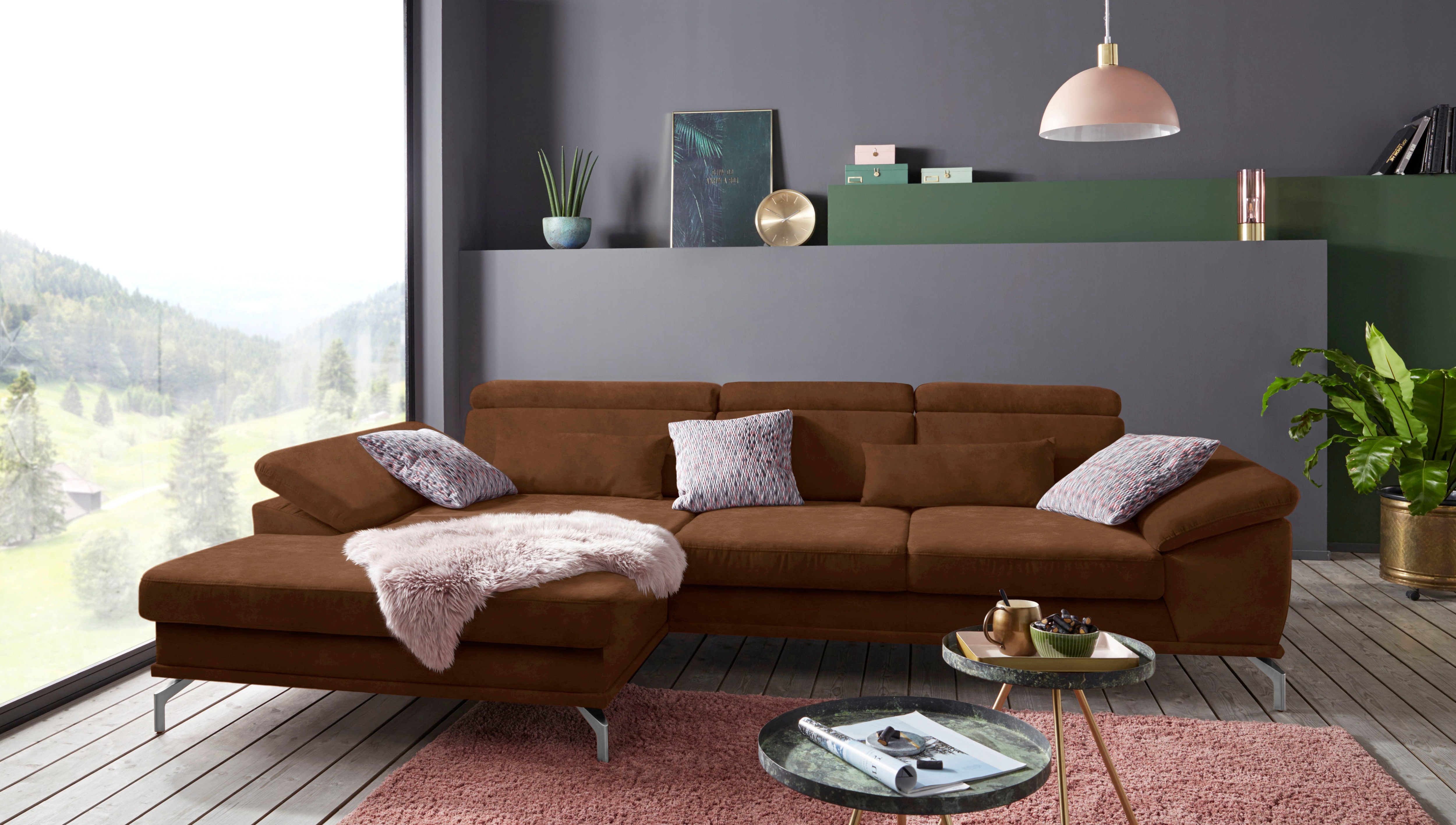 Thumbnail - sit&more Ecksofa "Scorpio L-Form", inklusive Sitztiefenverstellung, wahlweise mit Kopfverstellung
