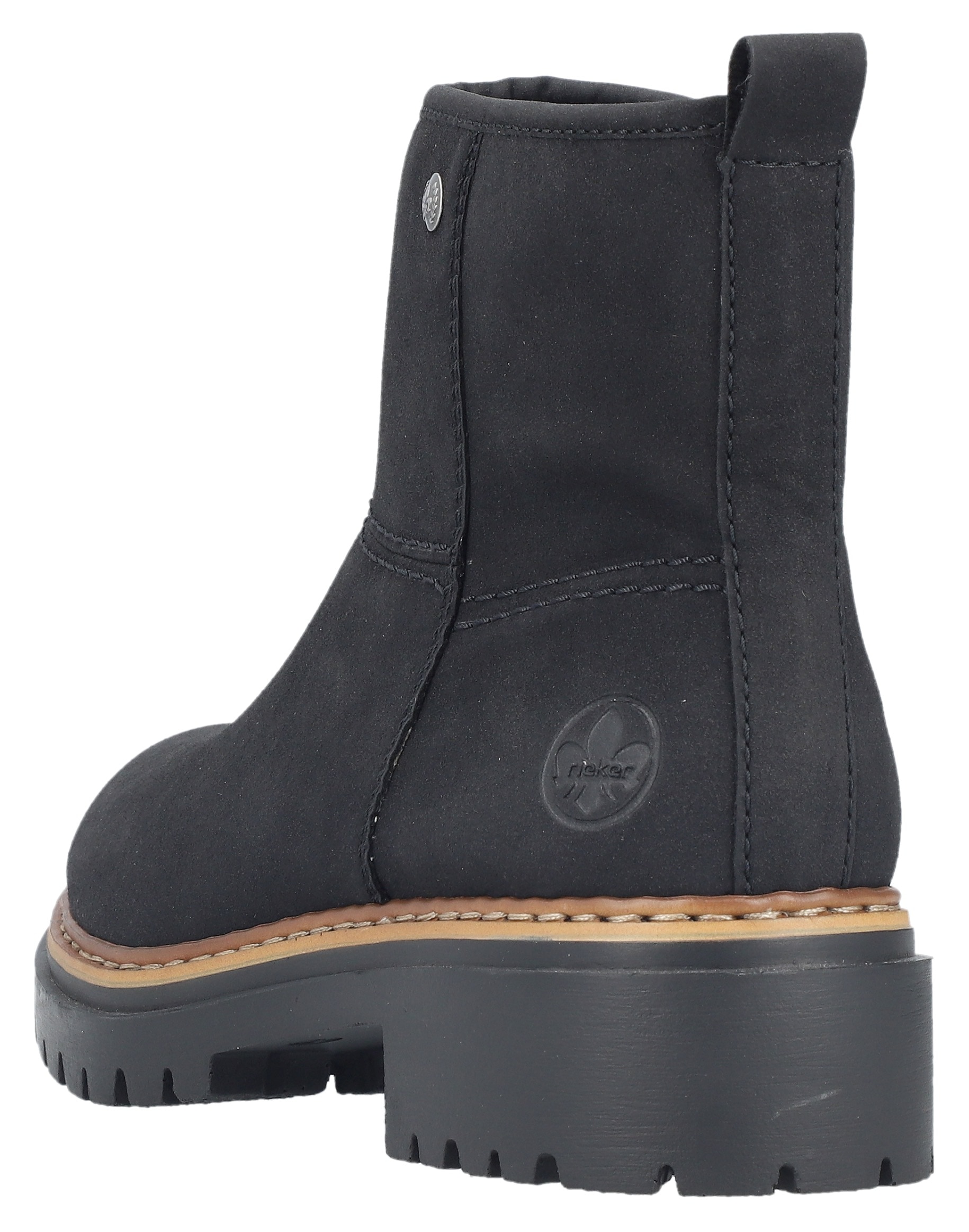 Rieker Winterstiefelette, Winterboots, Ankleboots, Profilsohle, mit Innenreißverschluss