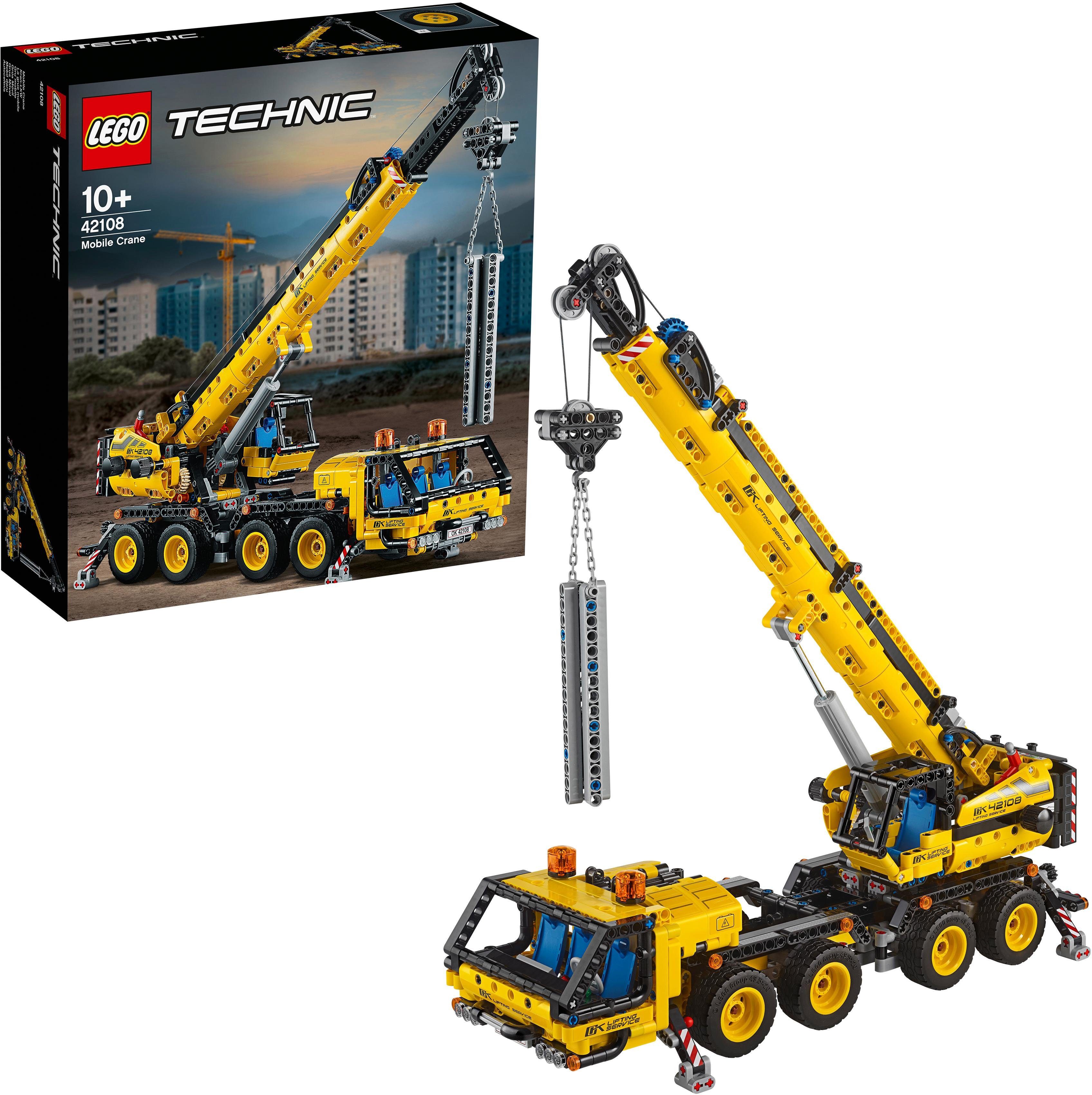 LEGO Konstruktionsspielsteine Kran-LKW (42108), LEGO Technic, (1292 St.), Made in Europe Kinder gelb Einheitsgröße
