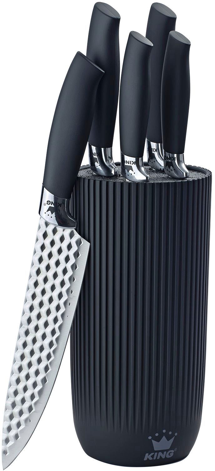 Thumbnail - KING Bräter "5 Liter" Set, 5 Küchenmesser inklusive Messerblock, 8 Stk. tlg. Aluminiumguss