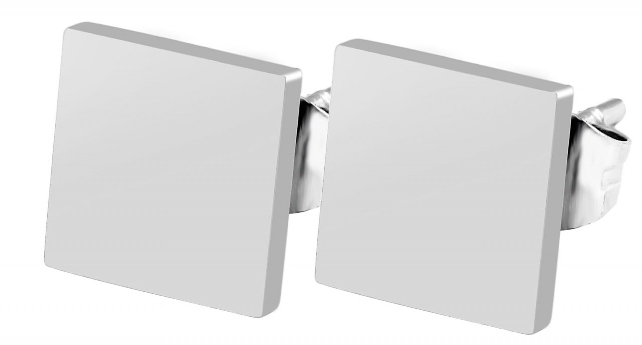 Adelia´s Paar Ohrhänger »Unisex Ohrstecker aus poliertem Edelstahl«