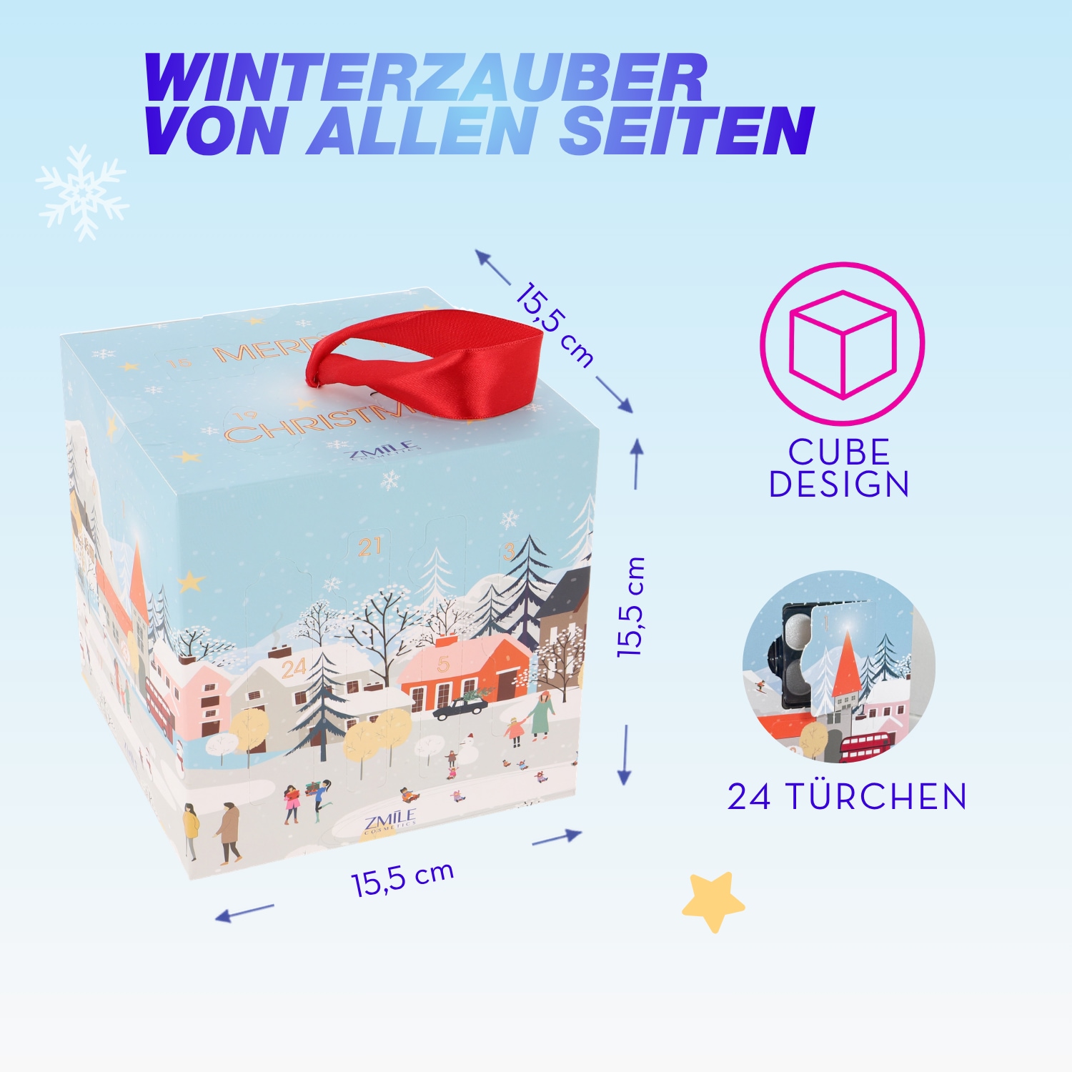 ZMILE COSMETICS Kosmetik-Adventskalender »ZMILE COSMETICS   Adventskalender Cube Winter Wonderland« ab 12 Jahren vegan