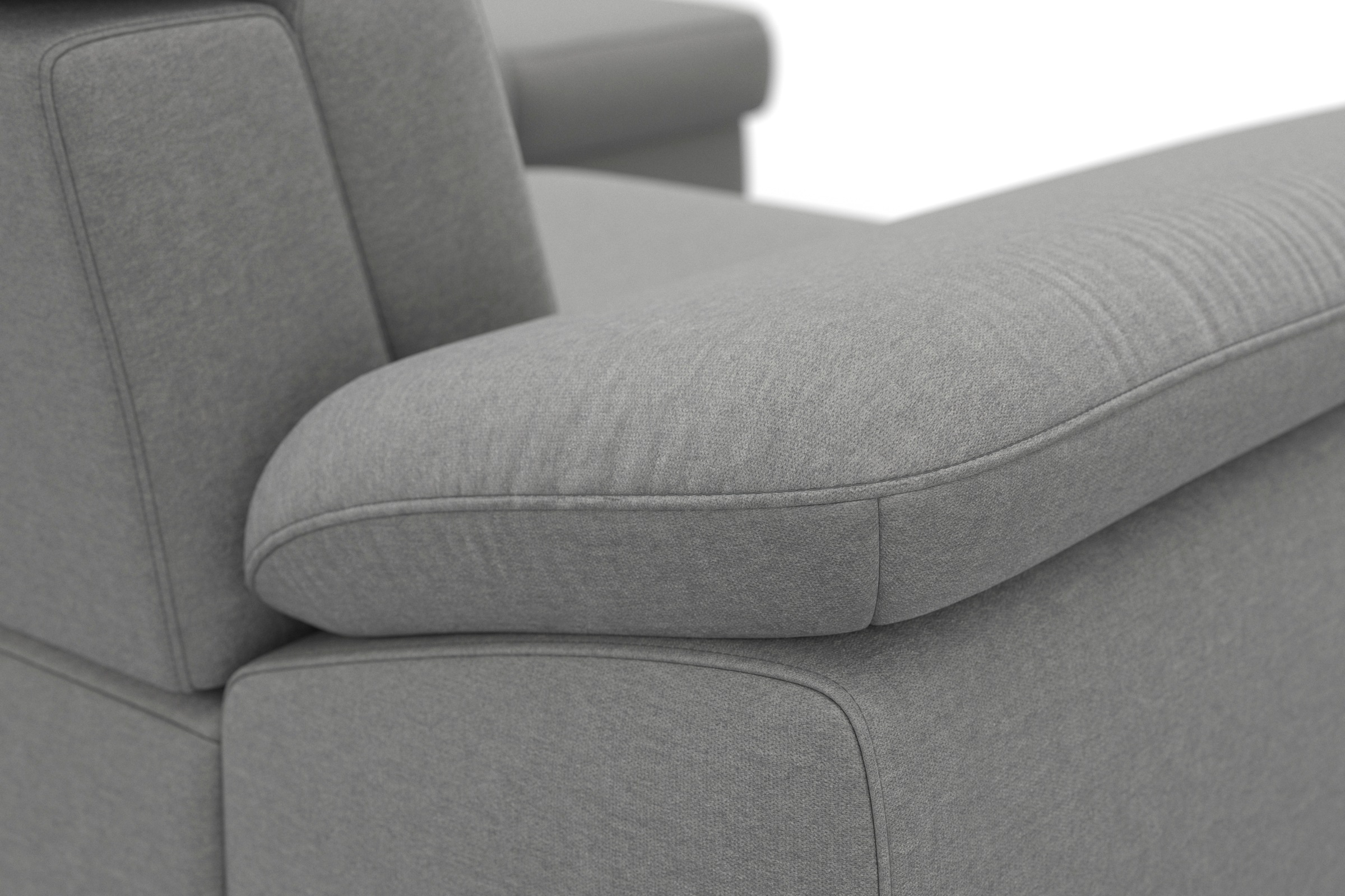 sit&more Ecksofa »Cabrio L-Form, mit Sitztiefenverstellung, Arm- und Kopfteilverstellung«, 3 Nierenkissen, Federkern, optional Bettfunktion und Stauraum