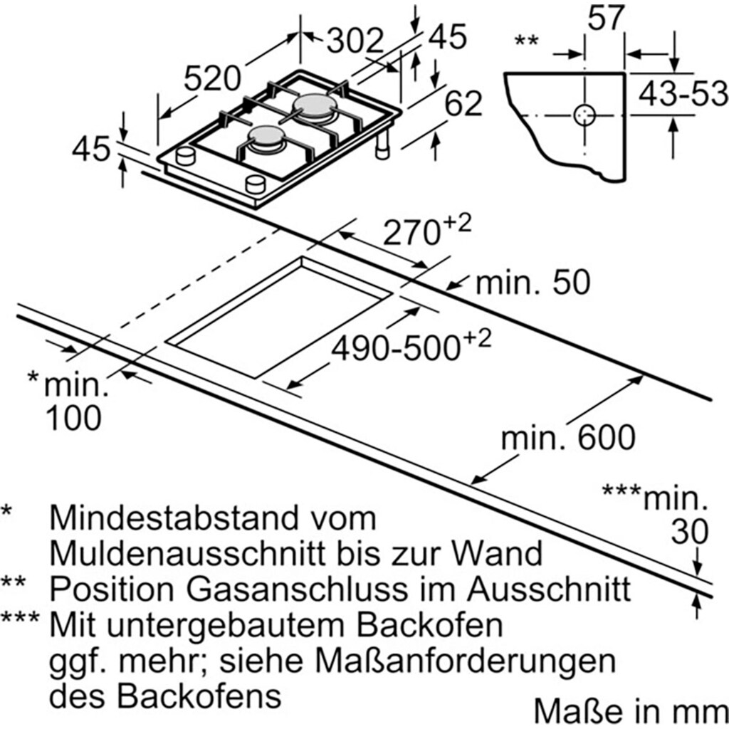 SIEMENS Gas-Kochfeld »ER3A6BB70D«, ER3A6BB70D