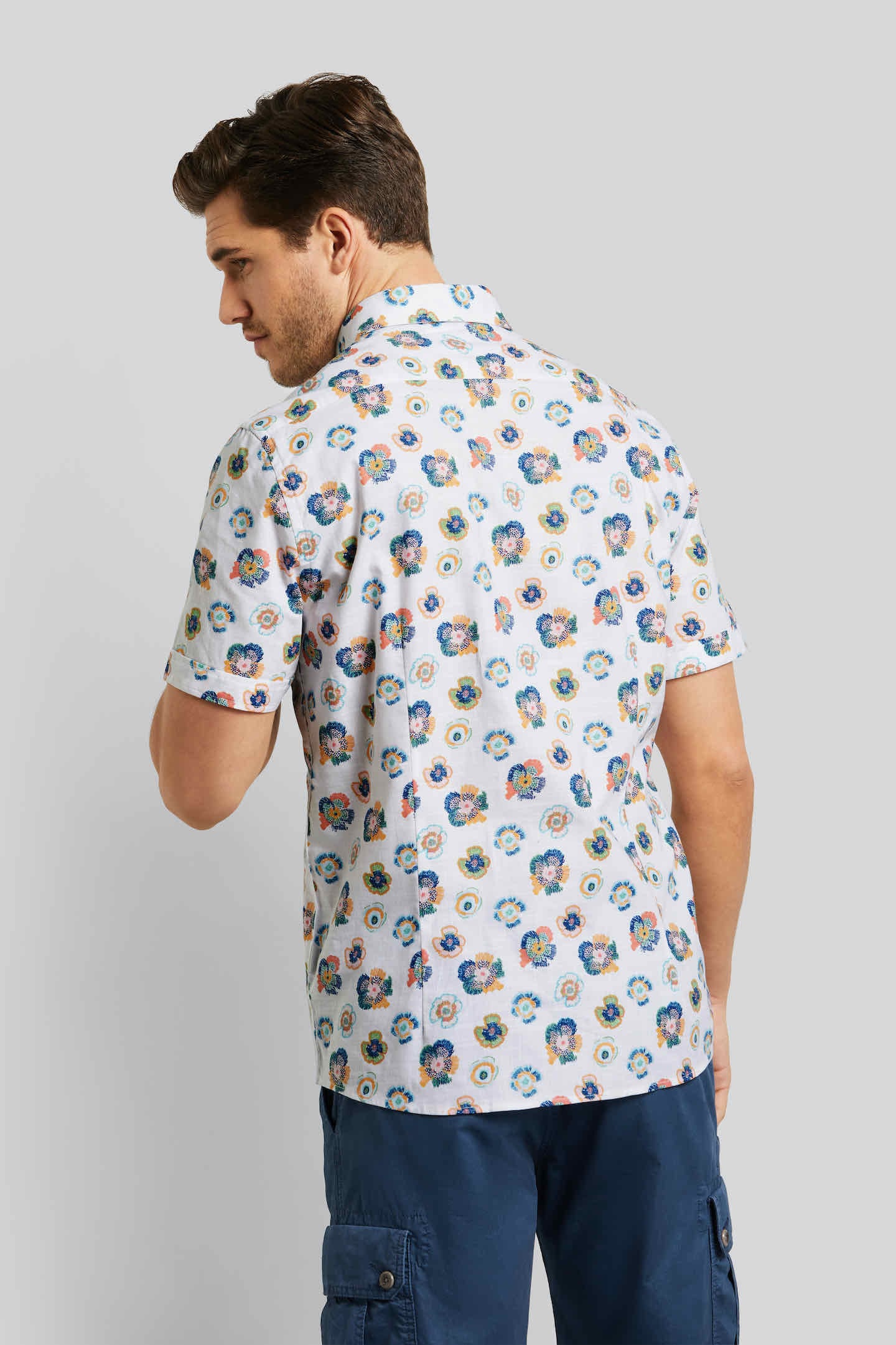 bugatti Langarmhemd, mit floralem Print