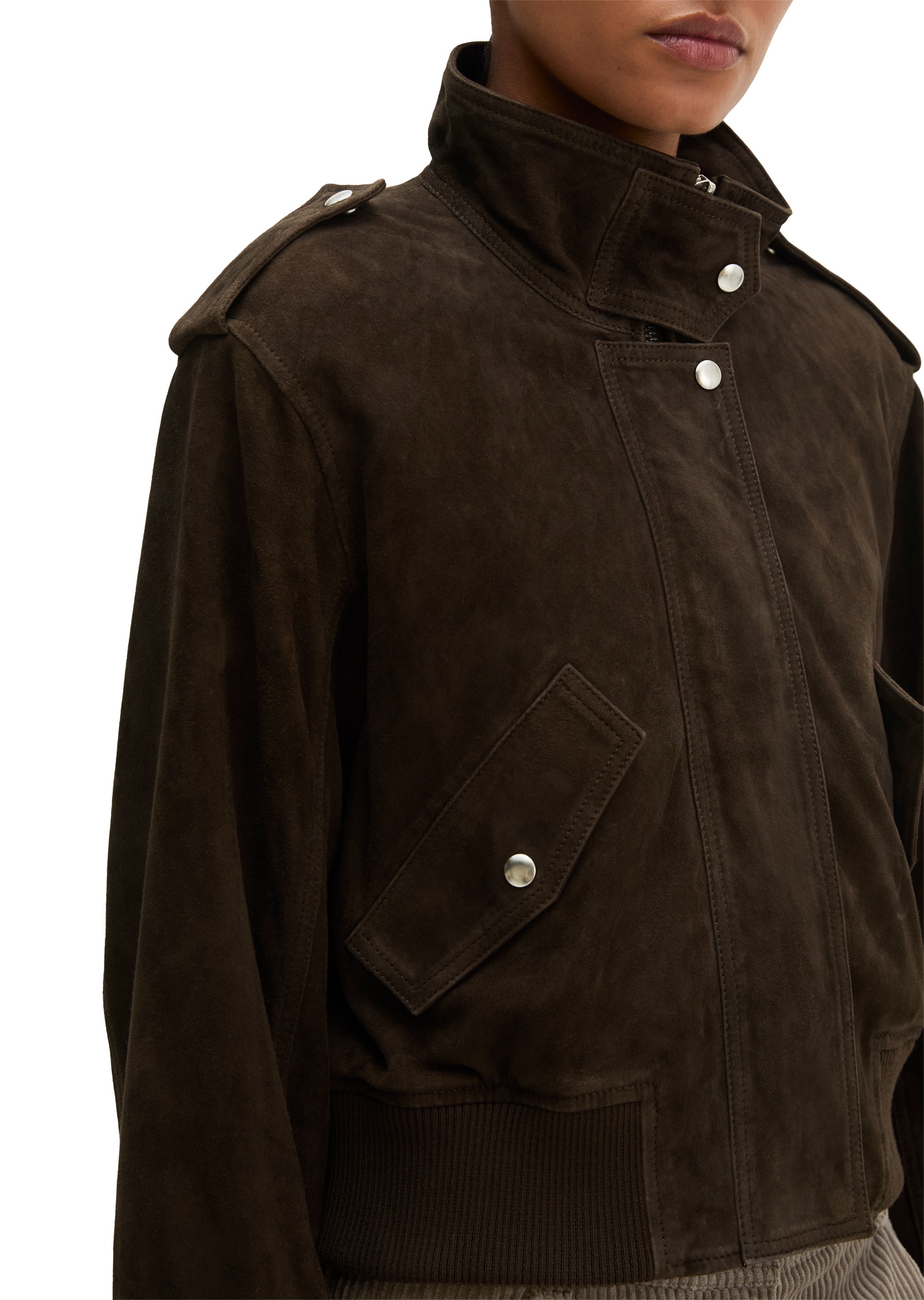 Marc O'Polo Lederjacke »aus Ziegenveloursleder« ohne Kapuze