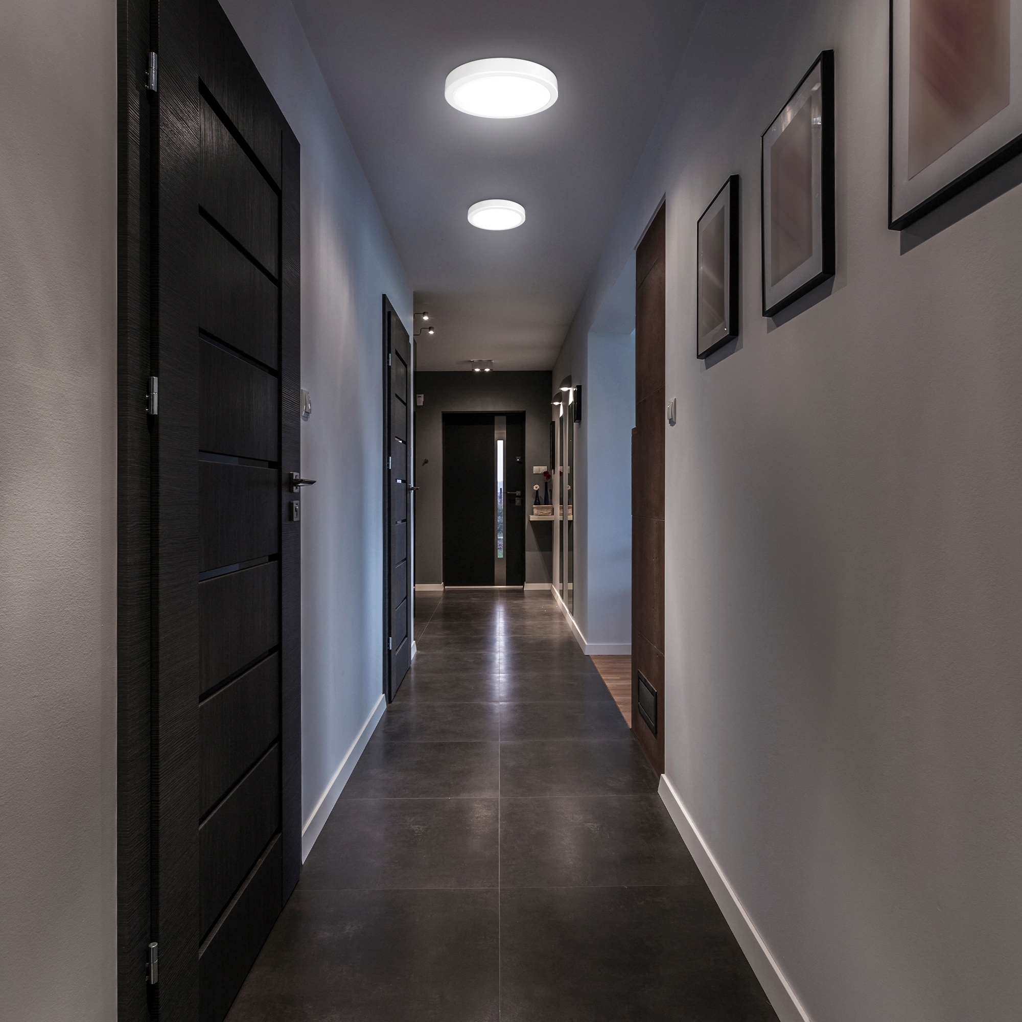 B.K.Licht LED Deckenleuchte »BK_DL1521 LED-Deckenlampe, Ø28cm, Neutralweißes Licht, Weiß«, 1 flammig, Leuchtmittel LED-Modul | LED fest integriert, Küchenlampe, 8 Watt, 2.000 Lumen, 4.000 Kelvin Wohnzimmerlampe