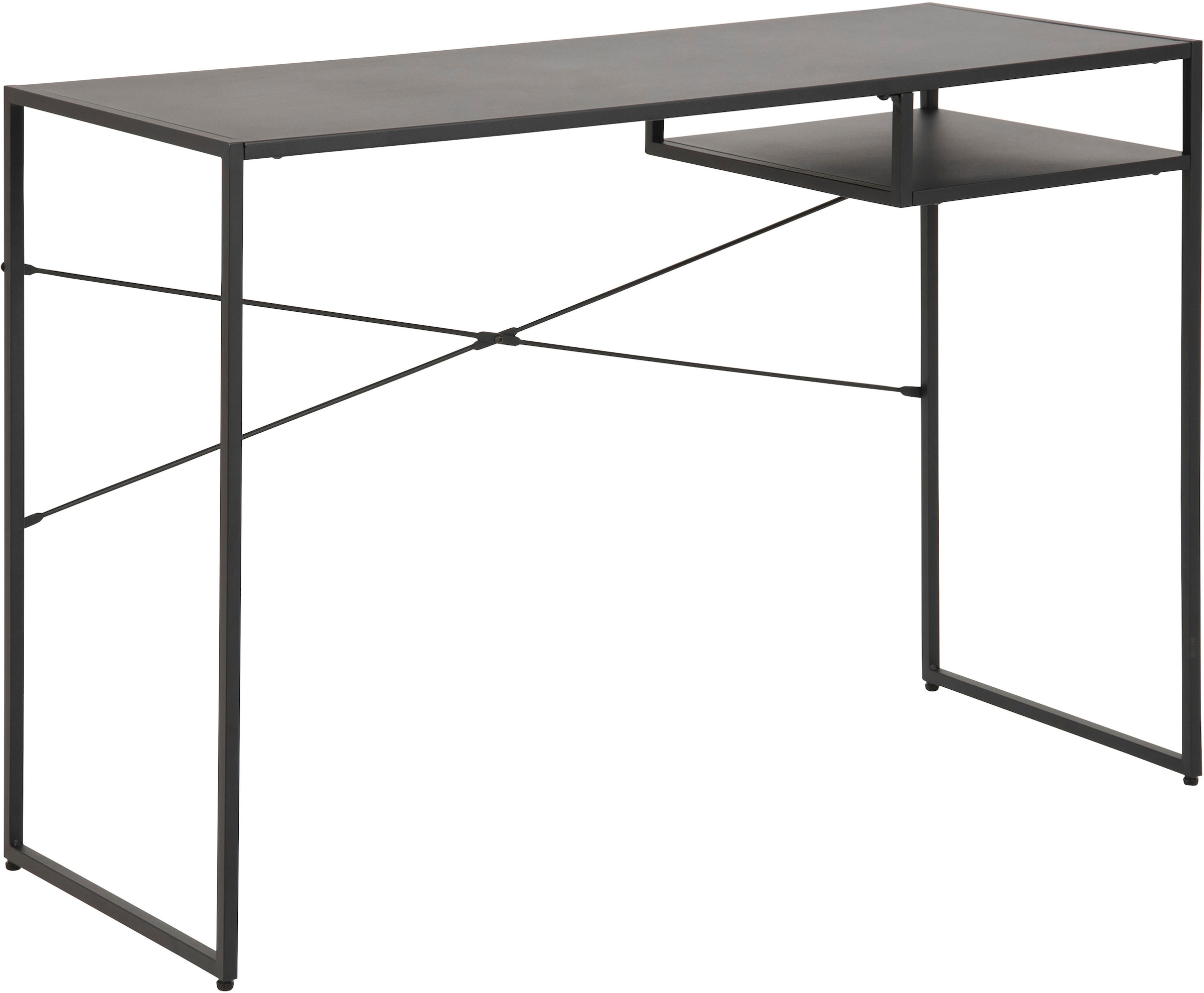 Schreibtisch »Vilho«, aus pflegeleichtem Metall, mit einem Ablageboden, Breite 110 cm