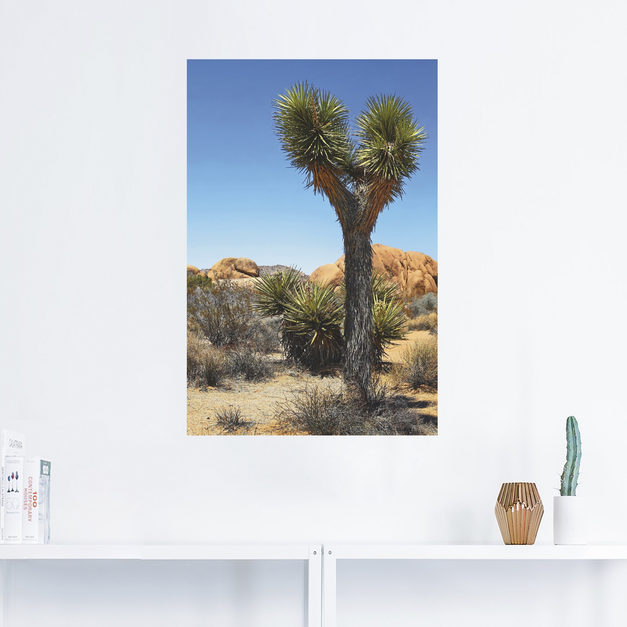 Artland Wandbild »Joshua Tree in der Mojave Wüste II«, Wüste, (1 St.), als Alubild, Leinwandbild, Wandaufkleber oder Poster in versch. Größen