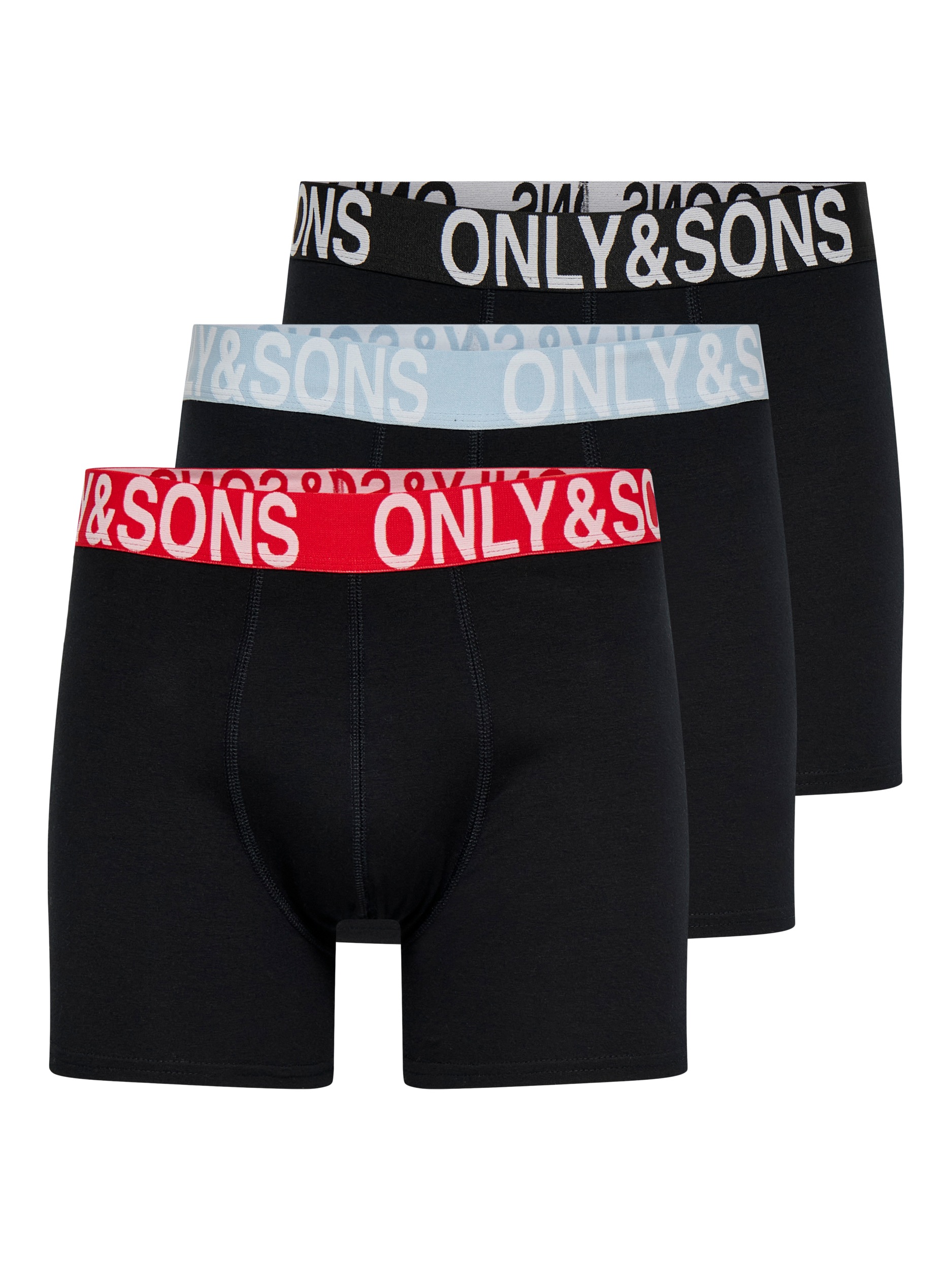 Thumbnail - ONLY & SONS Trunk "ONSFITZ SOLID BLACK TRUNK 3PACK NOOS" Packung, 3 Stk.