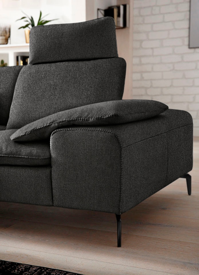 W.SCHILLIG Ecksofa »valentinoo, Designsofa, elegant und bequem, L-Form«, (Set), mit Sitztiefenverstellung, Breite 318 cm