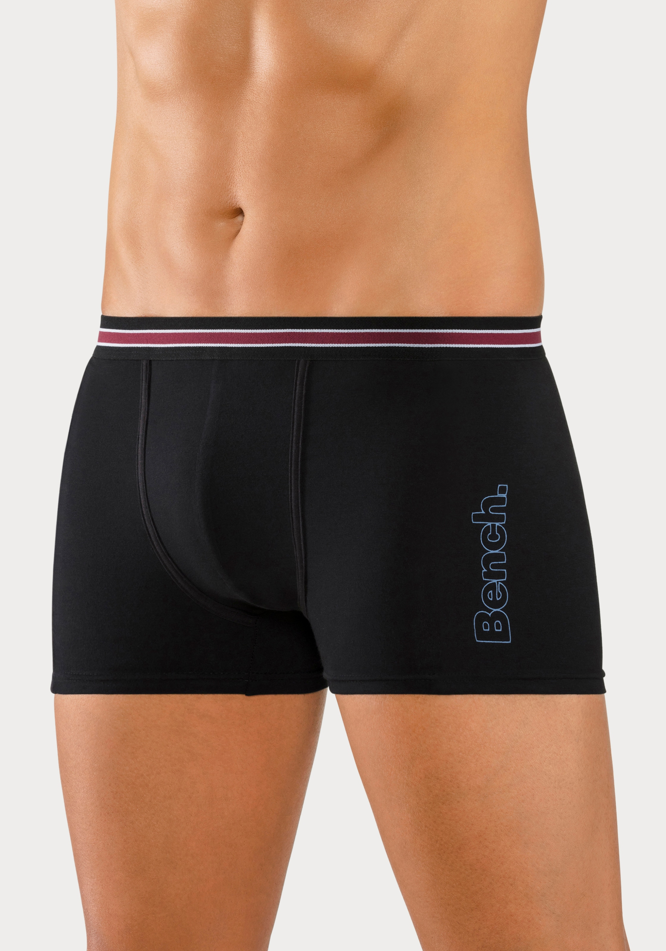 Bench. Boxer »Boxershorts für Herren«, (Packung, 4 St.), Unterhosen mit seitlichem Logo Druck