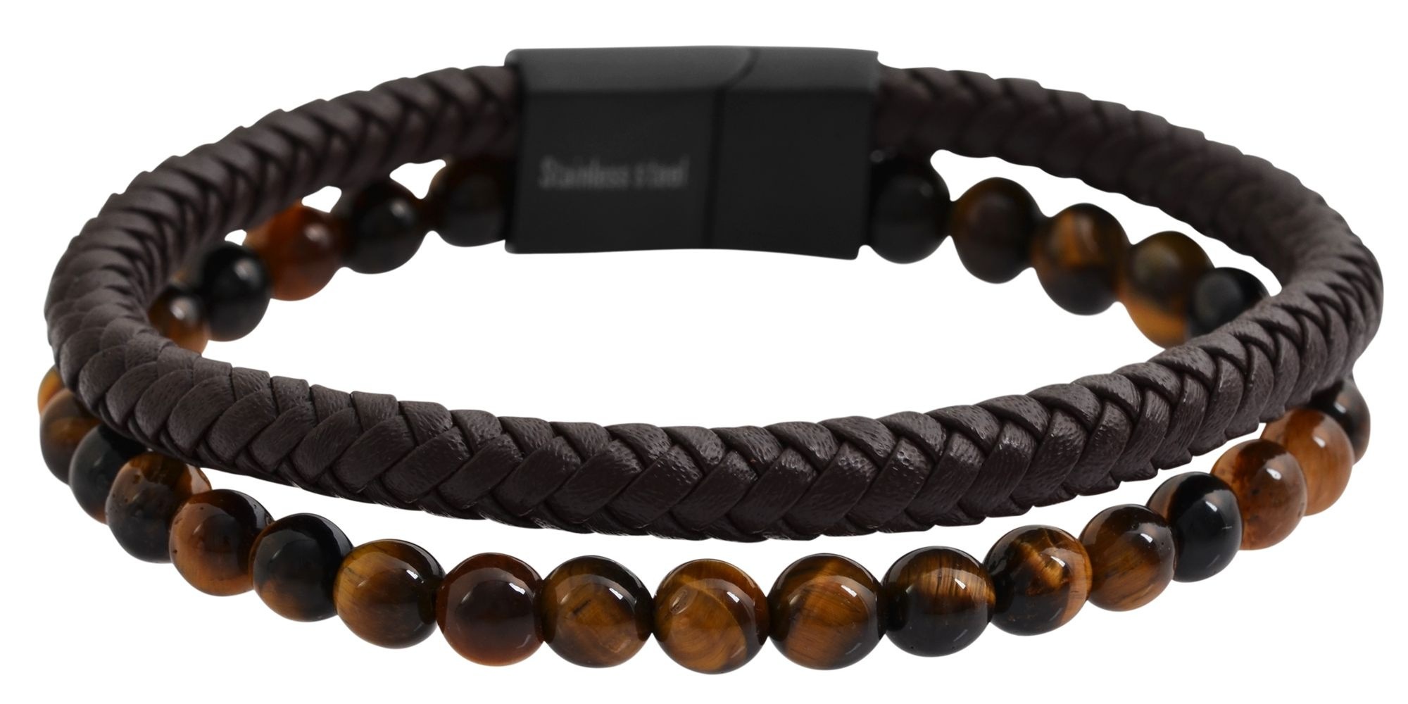 Adelia´s Gliederarmband »Unisex Armband – Kugelarmband aus Leder mit Perle 21 cm« Ideal als Geschenk zum einfach so