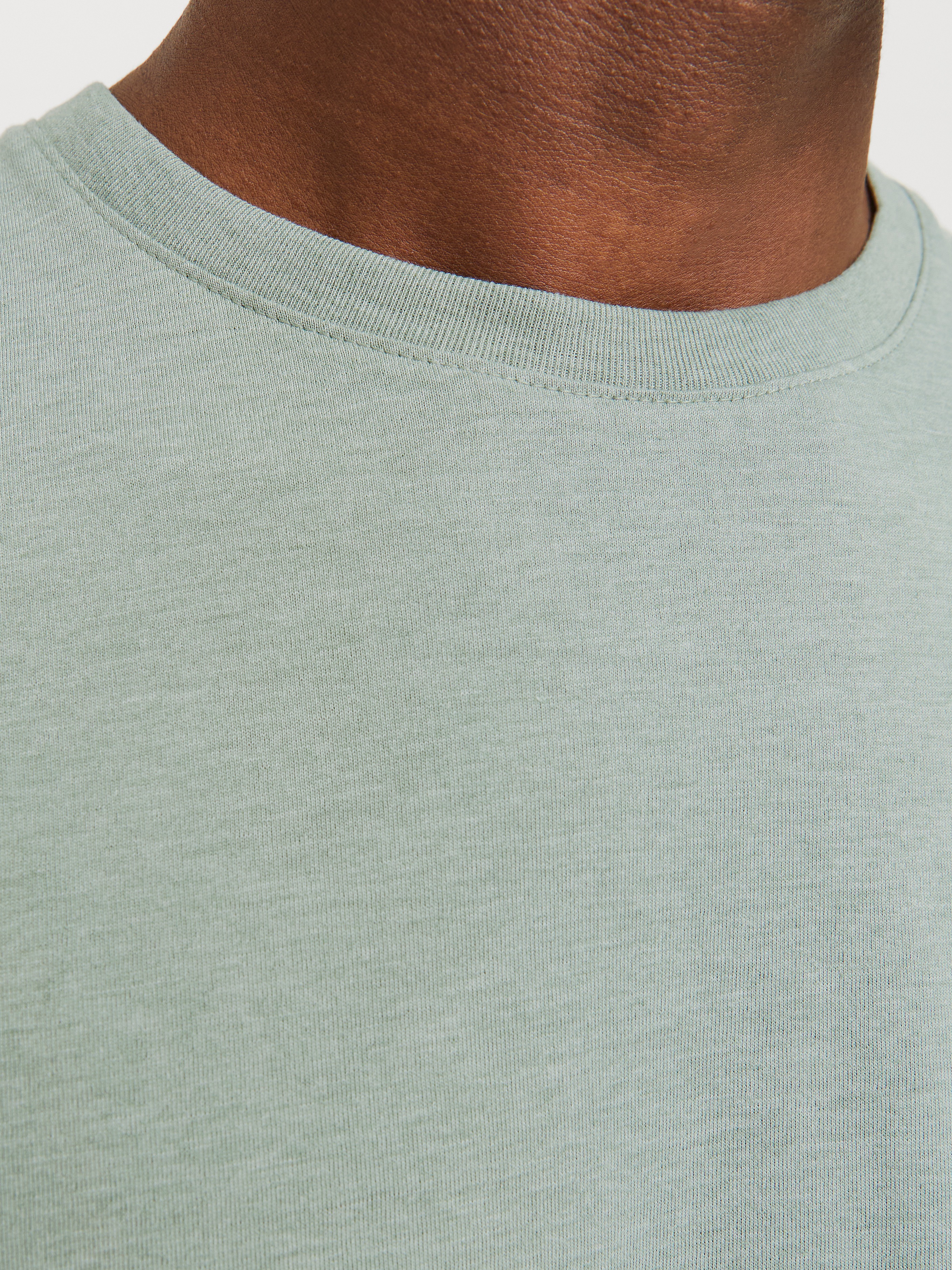 Thumbnail - Jack & Jones Rundhalsshirt "JJEORGANIC MELANGE TEE SS O-NECK NOOS", in Melange Optik