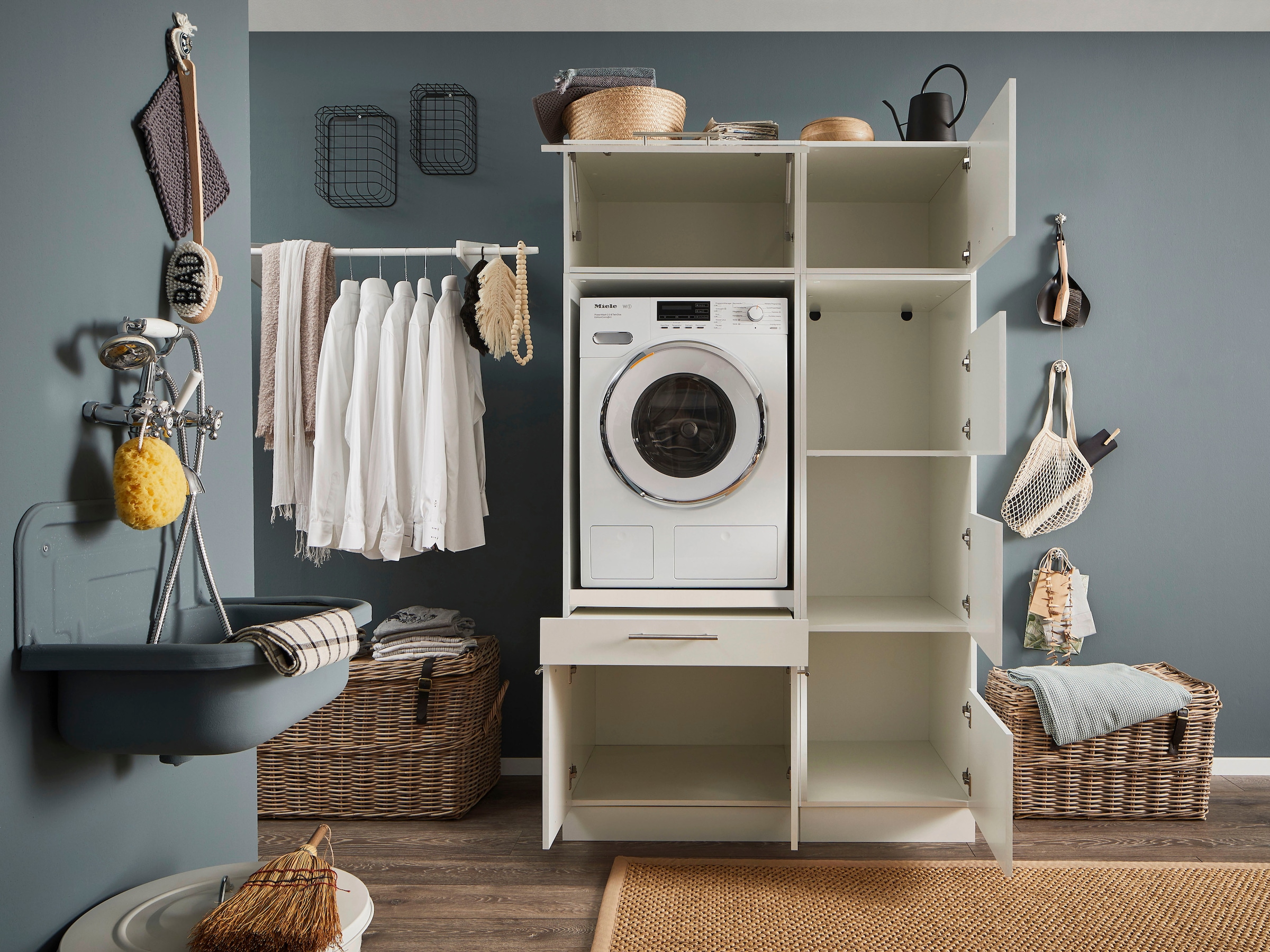 Laundreezy Mehrzweckschrank-Set »LAUNDREEZY LDSK5«, Breite 117,5 cm