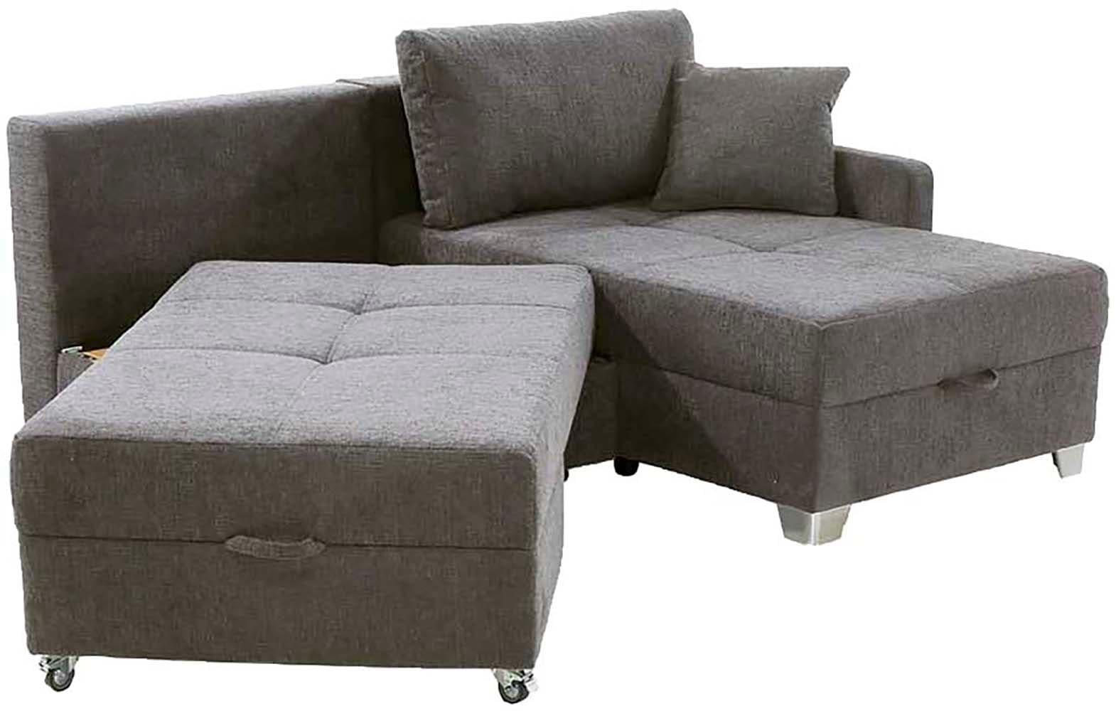 Jockenhöfer Gruppe Ecksofa »Lemberg, Dreh-Schwenk-Ottomane«, inklusive Relax- und Schlaffunktion, Ottomane links/ rechts montierbar
