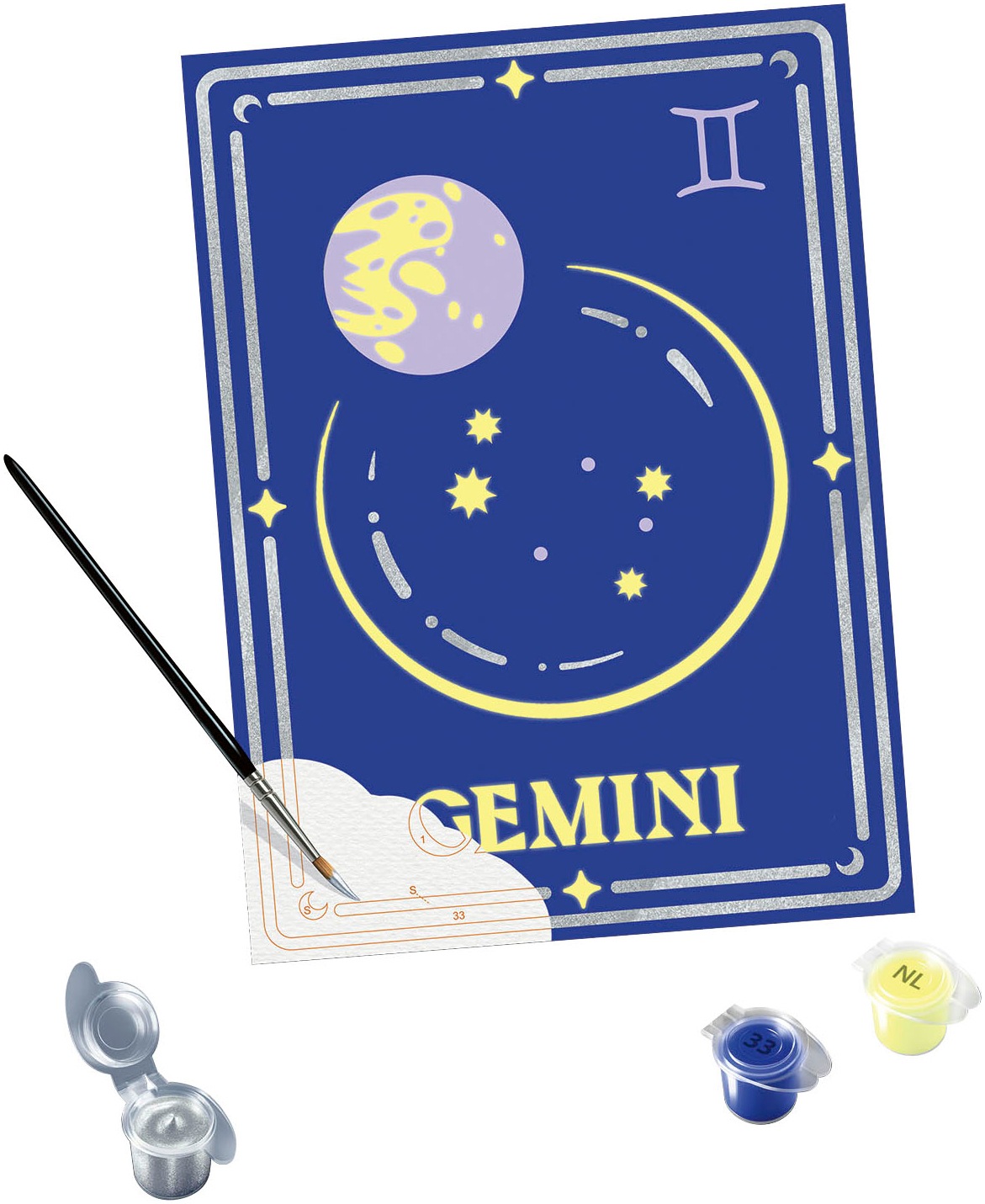 Ravensburger Malen nach Zahlen »Strenzeichen (Zodiac Sign) Zwillinge«, Made in Europe