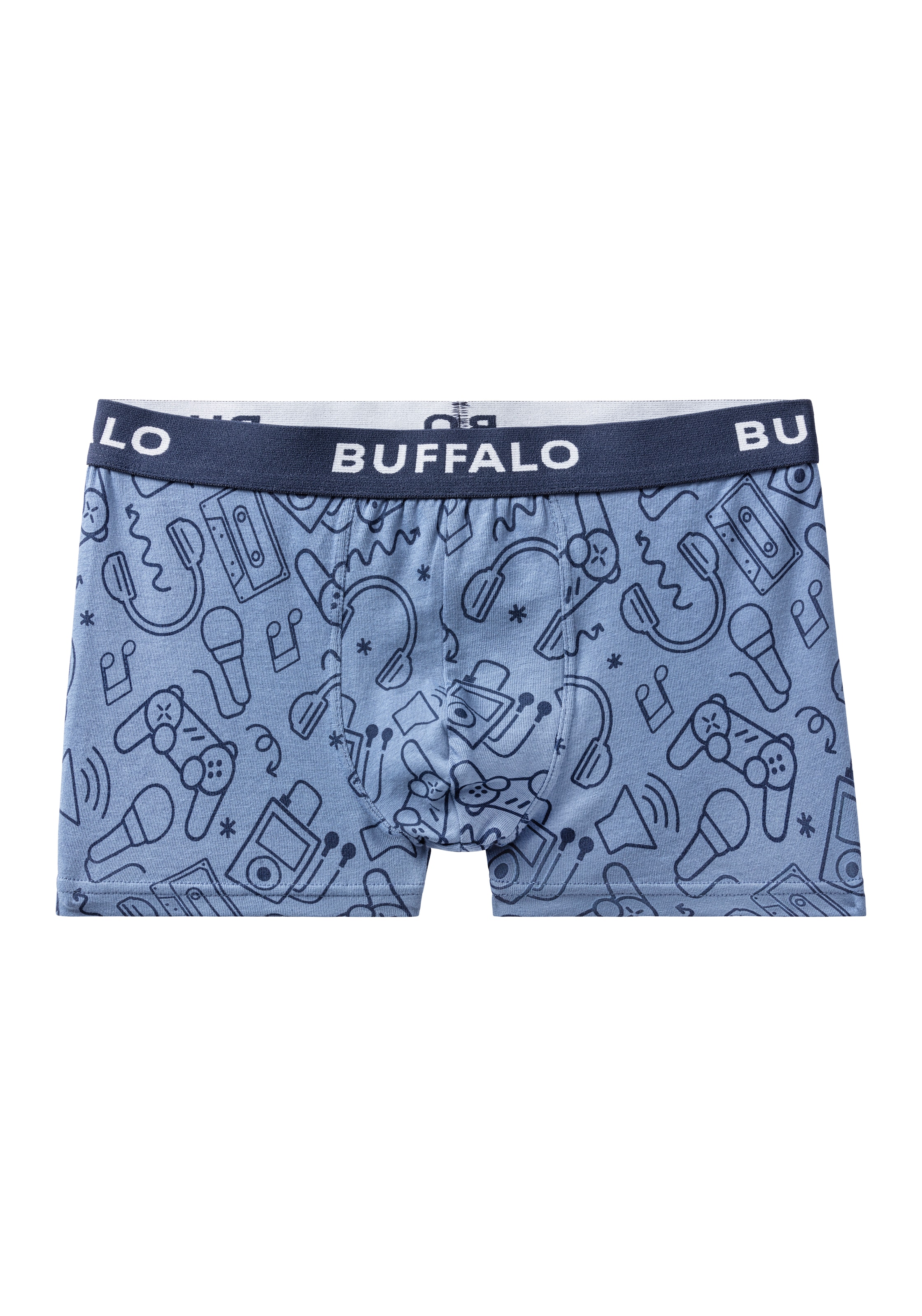 Buffalo Boxer »Boxershorts für Jungen«, (Packung, 4 St.), mit witzigen Icons bedruckt