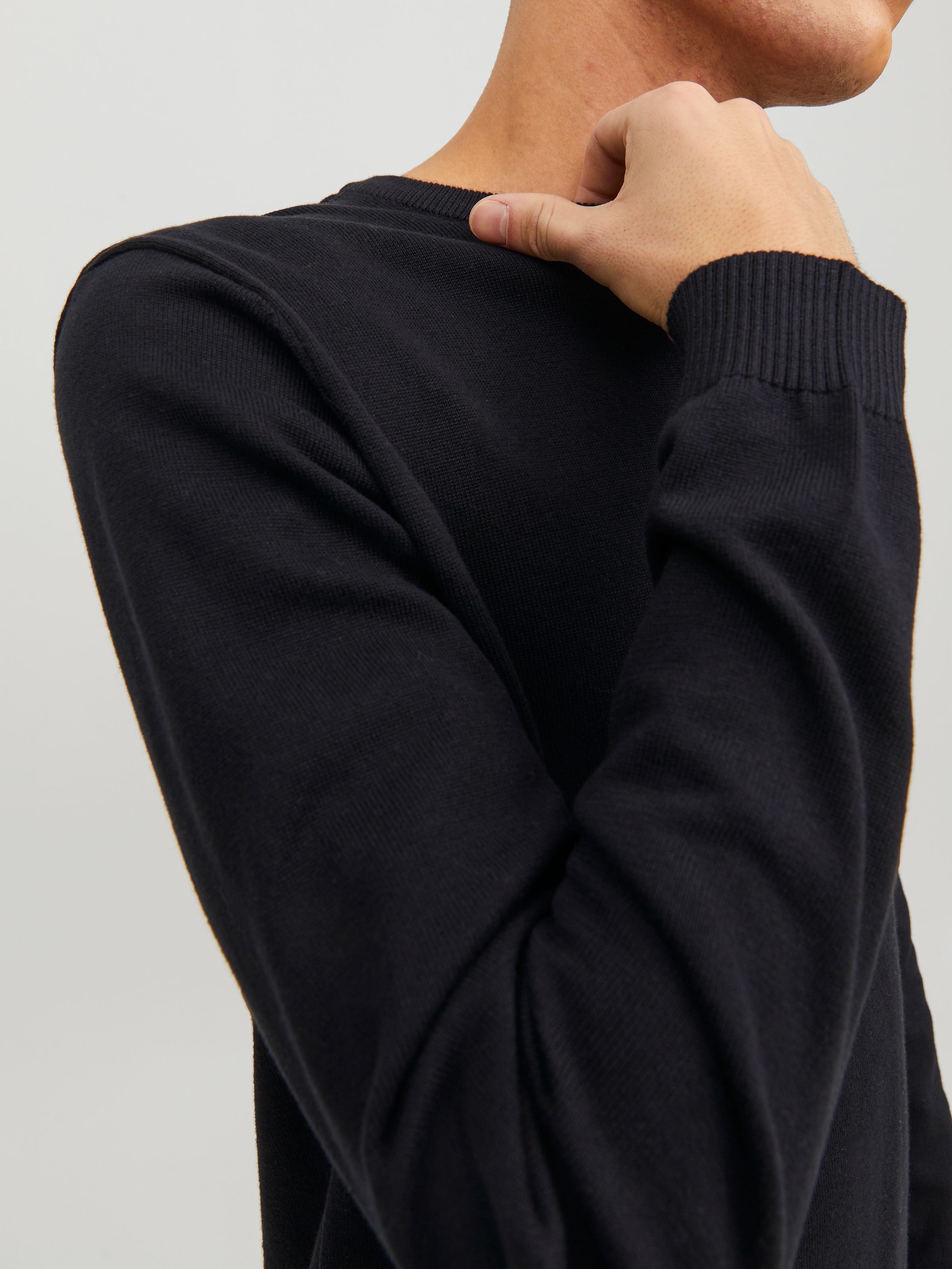 Jack & Jones Pull Essential Basic Knitted Black M Homme 4