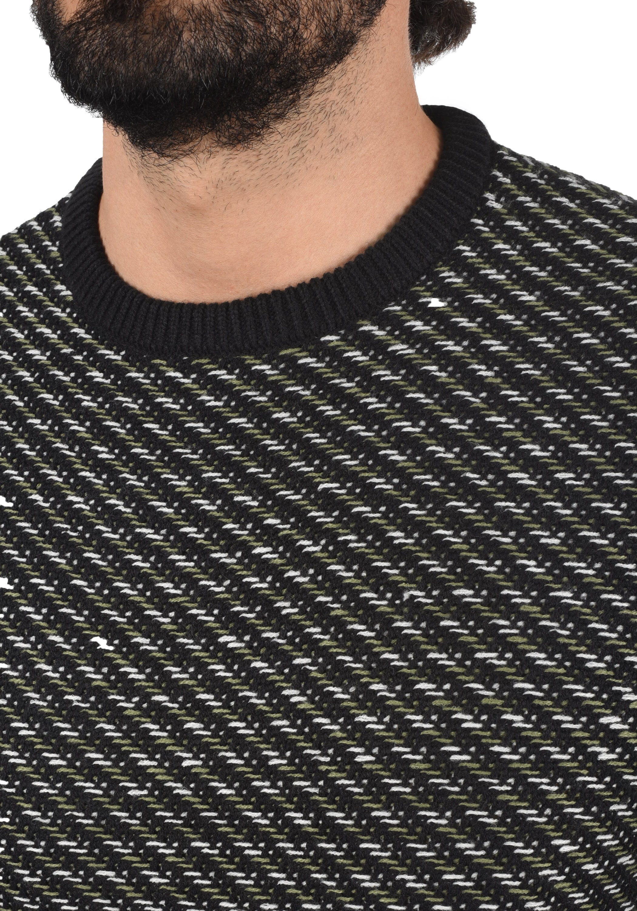 Blend Strickpullover »BHCalisto« Stilvoller Grobstrick-Pullover mit Rundhalsausschnitt