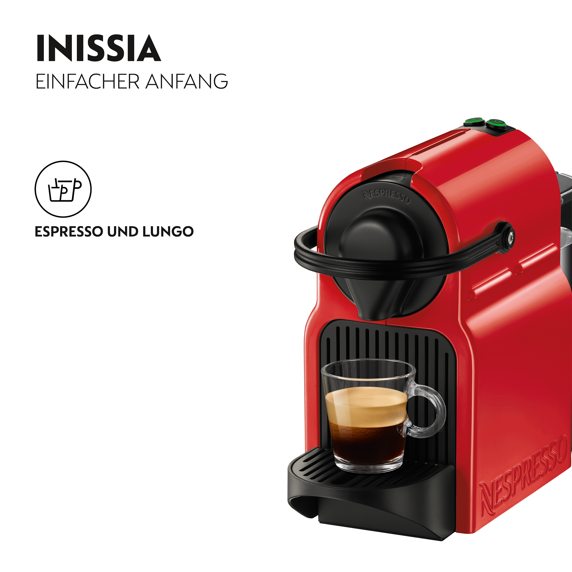 Nespresso Kapselmaschine »XN1001 Inissia von Krups« Wassertankkapazität: 0,7 Liter, inkl. Willkommenspaket mit 7 Kapseln