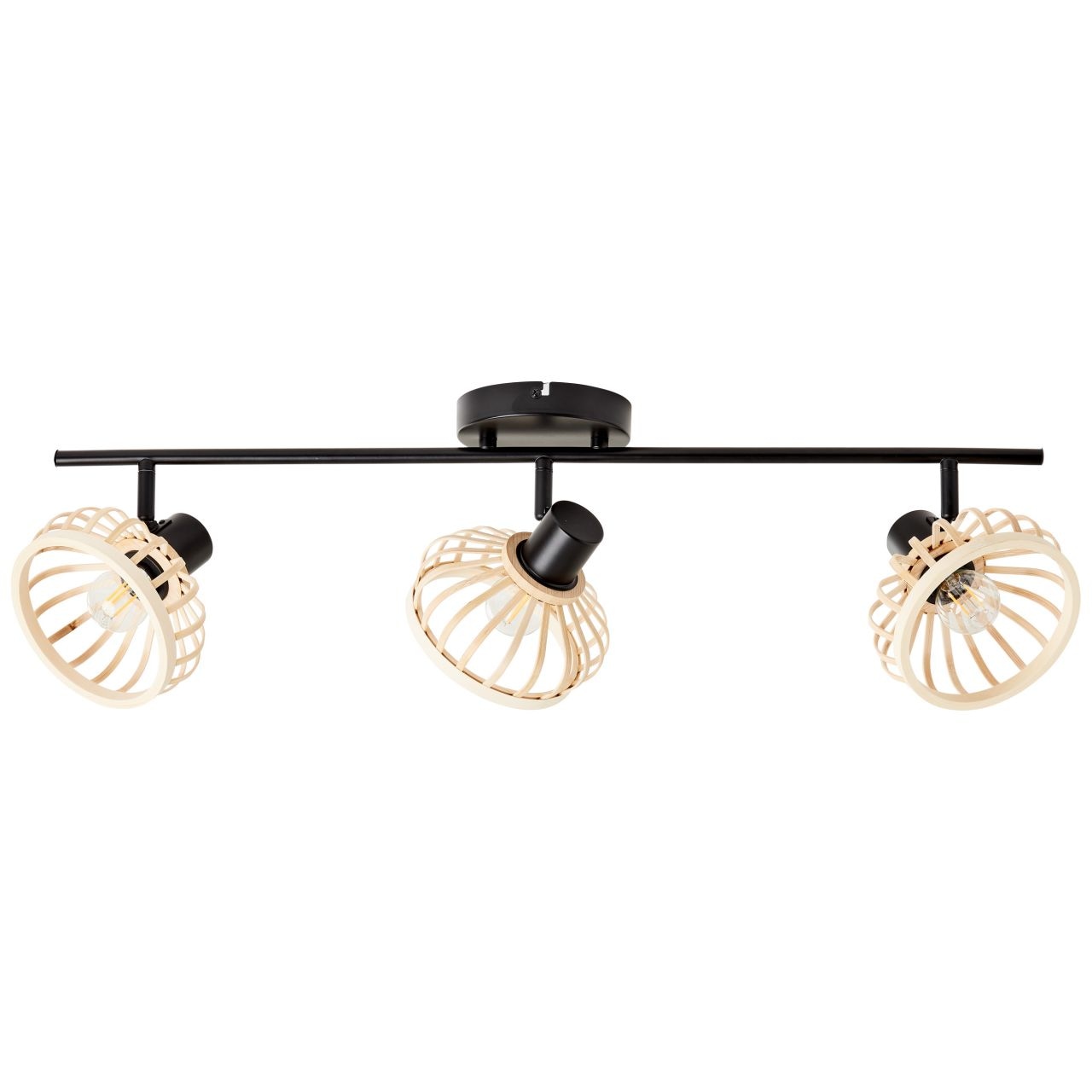 Brilliant Deckenstrahler »Norah«, 3 flammig, Leuchtmittel E14 | ohne Leuchtmittel, 3 flammig, Bambus, schwenkbar -Nature Style- 71cm Breite - E14 Fassung