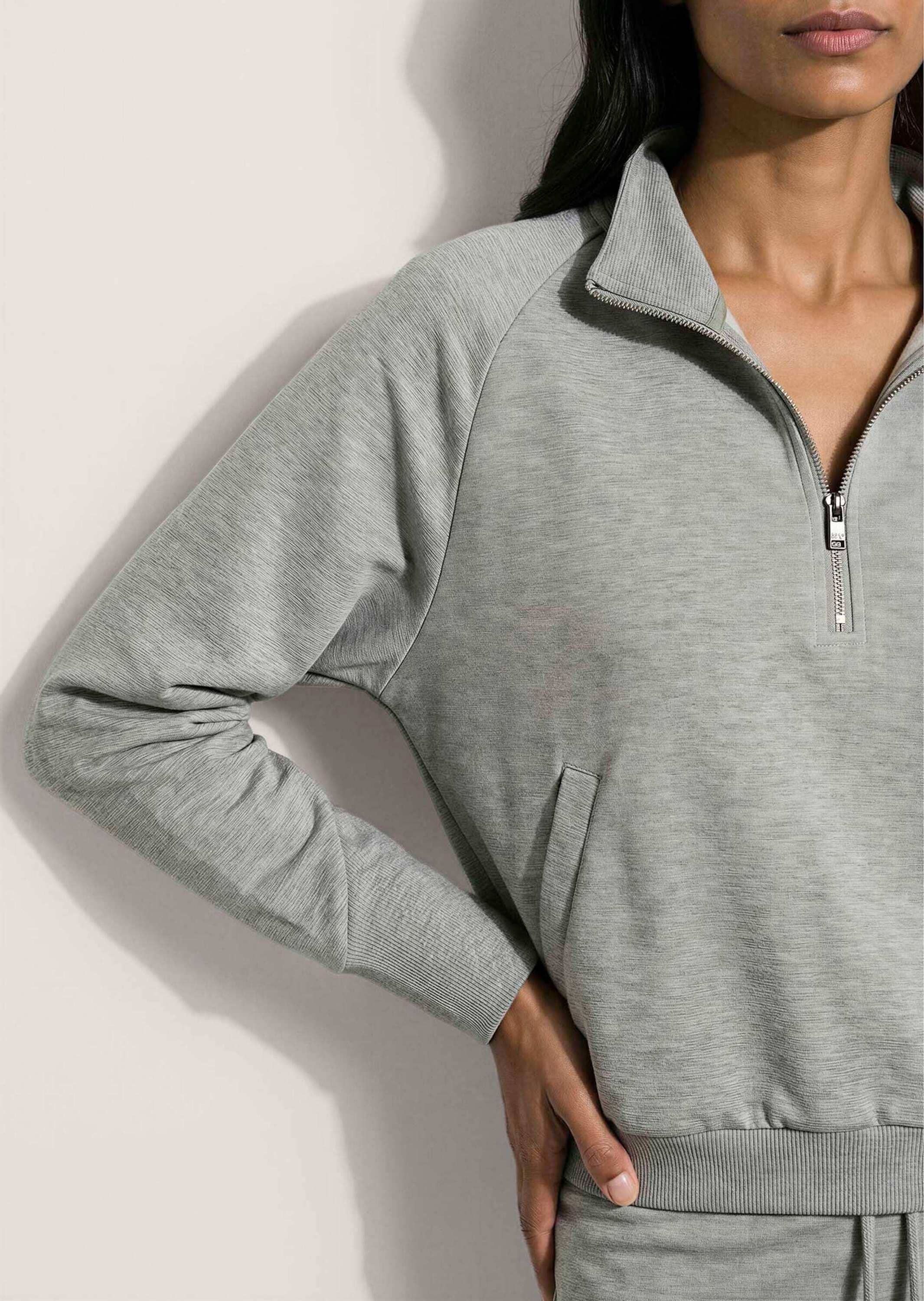 MADELEINE Langarmshirt »Shirt Sweatshirt mit Stehkragen & Zipper«