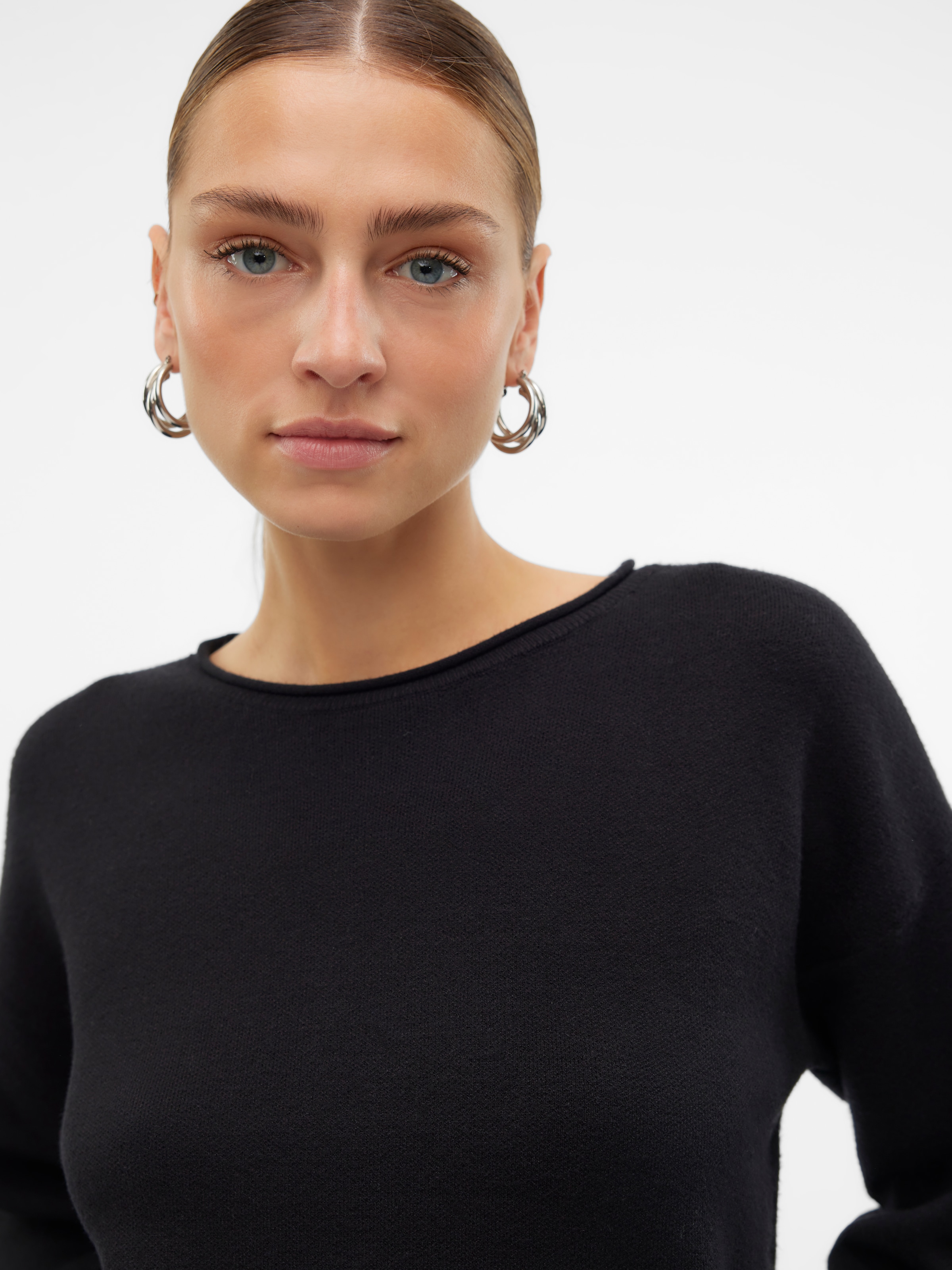 Vero Moda Strickpullover »VMGOLD ROLL LS O-NECK PULLOVER GA«