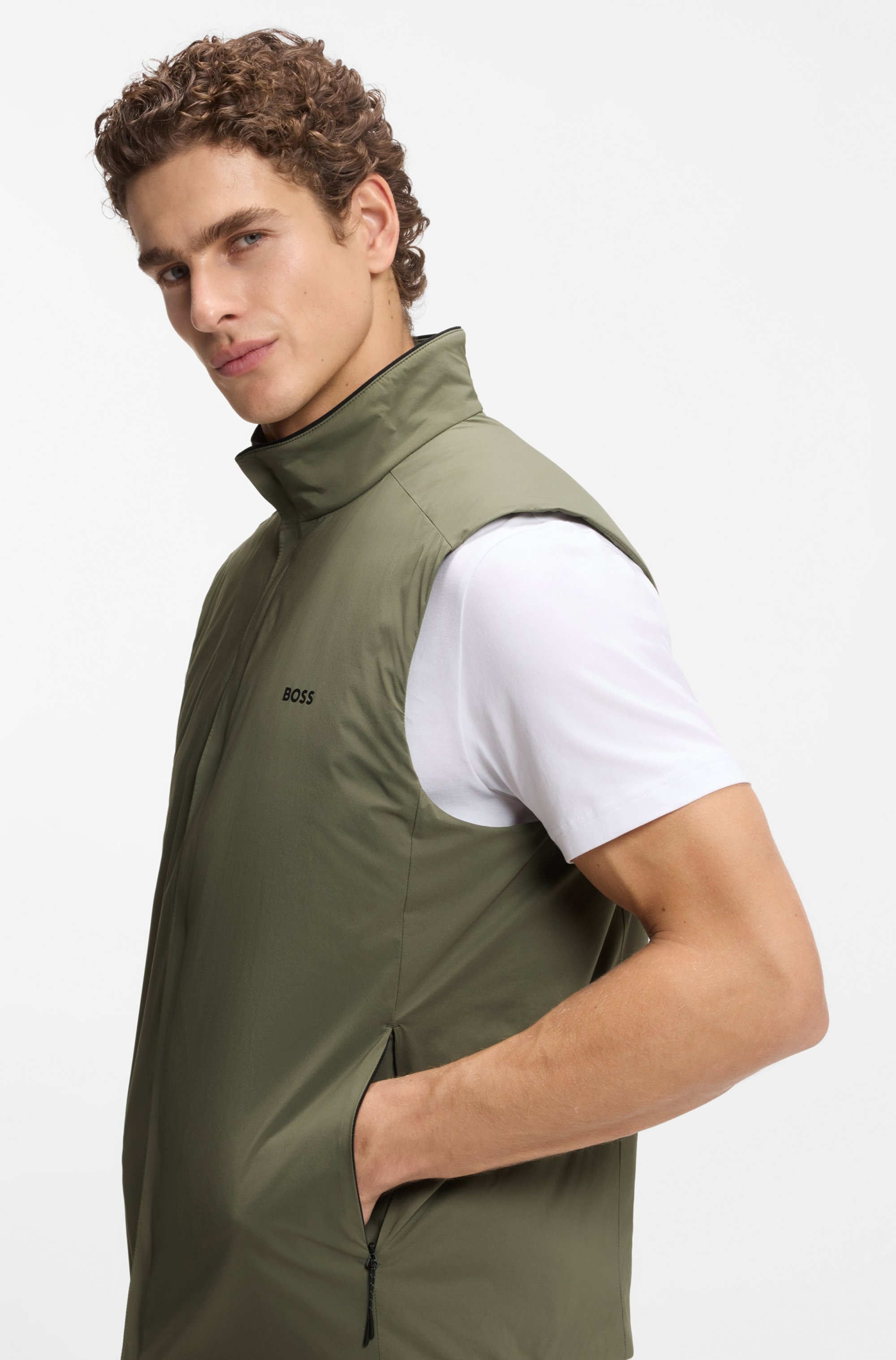 BOSS GREEN Funktionsweste Regular Fit, 4-Wege-Stretch-Qualität, Highloft-St günstig online kaufen