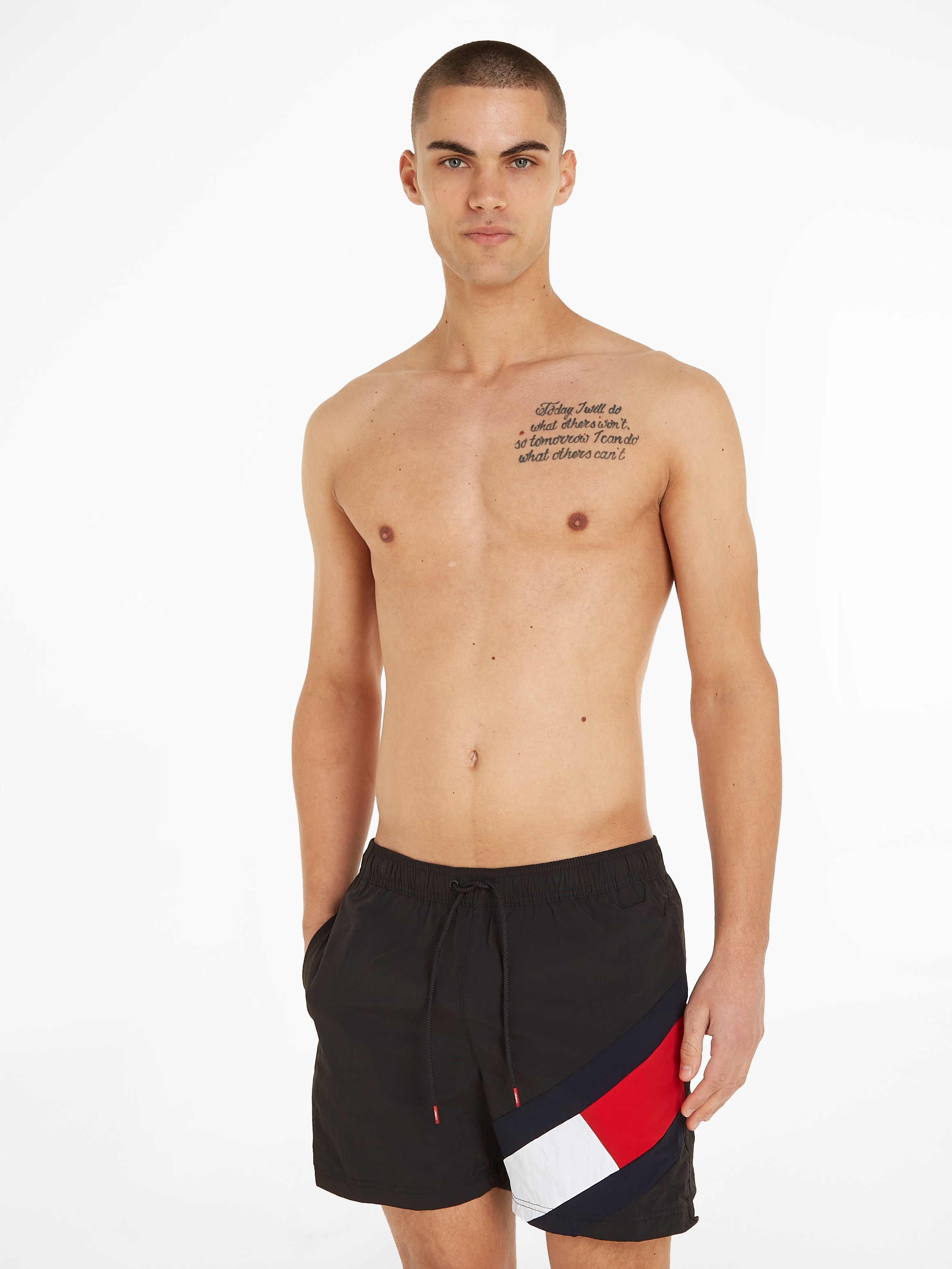 Tommy Hilfiger Swimwear Badeshorts »SF MEDIUM DRAWSTRING«, mit Tommy Hilfiger Markenlabel