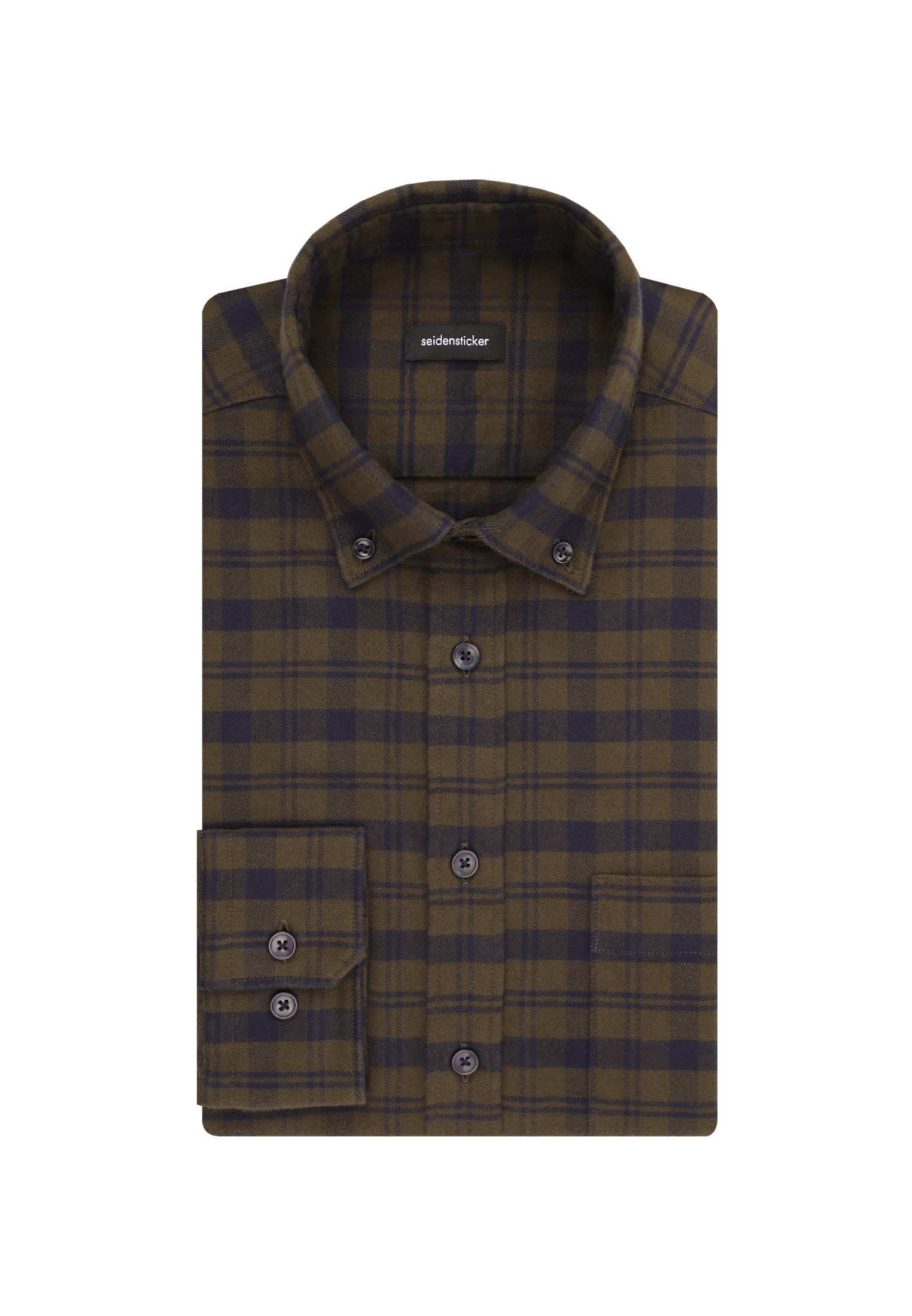 seidensticker Businesshemd »Schwarze Rose«, Regular Langarm Button-Down-Kragen Karo