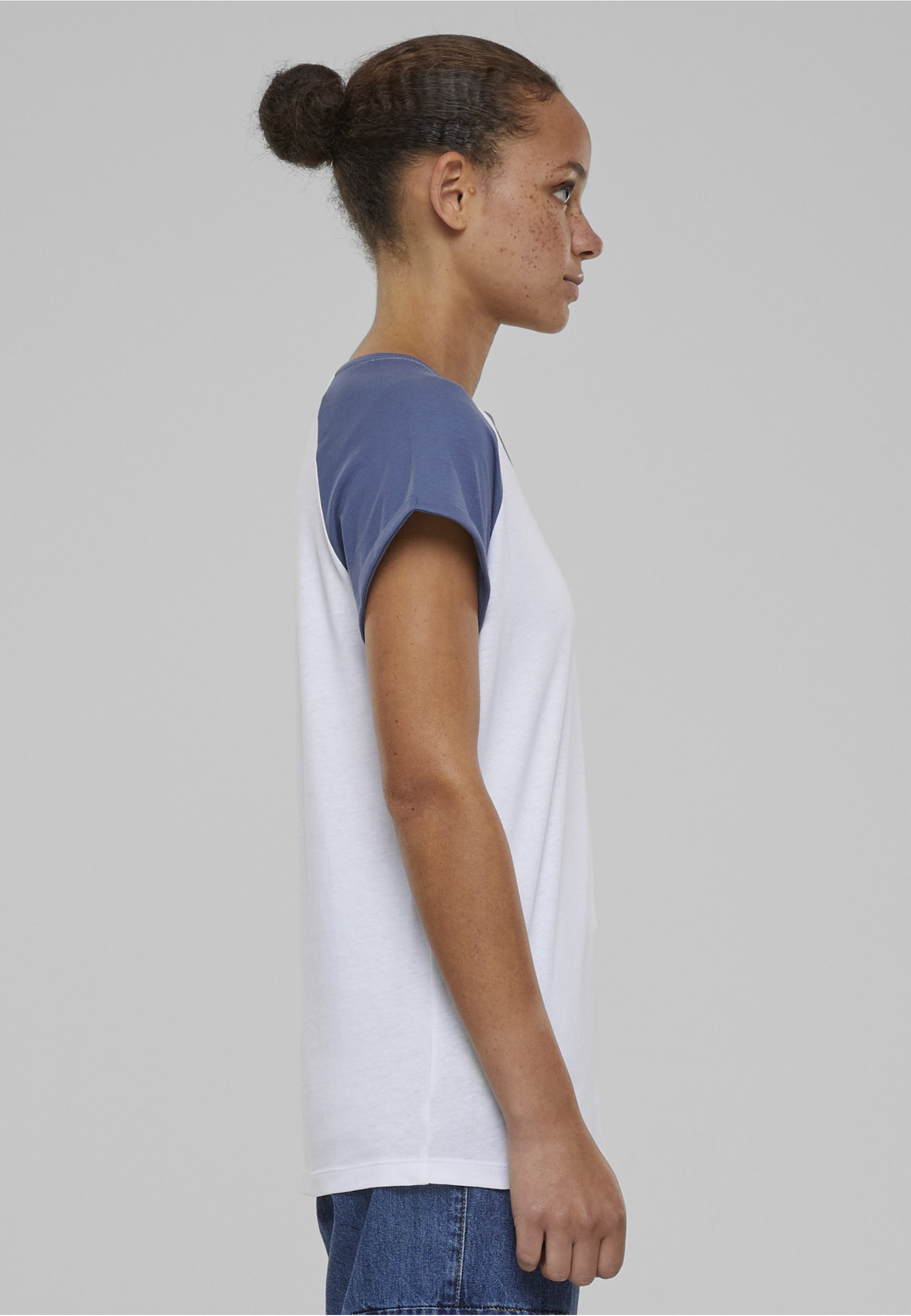 URBAN CLASSICS Kurzarmshirt »Urban Classics Damen Ladies Contrast Raglan Tee« 1 Stk.