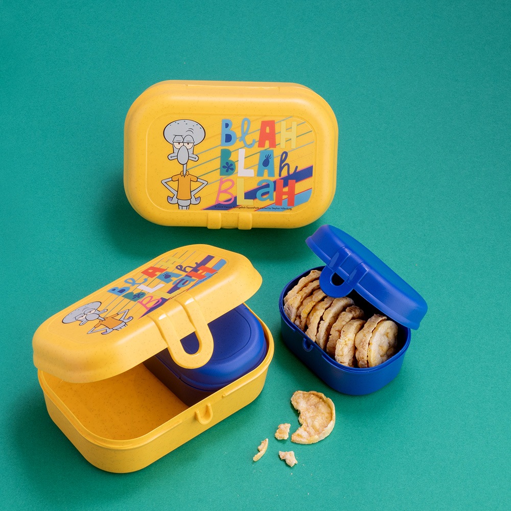 KOZIOL Lunchbox »PASCAL READY MINI SPONGEBOB SQUIDWARD Lunchbox-Set« Set, 3 tlg. spülmaschinengeeignet, mikrowellengeeignet