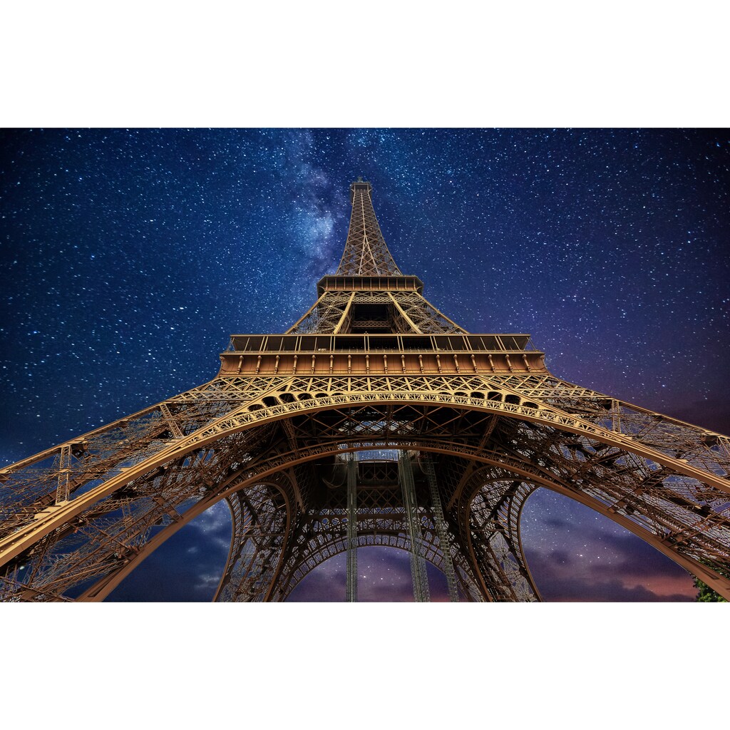 Papermoon Fototapete »EIFFELTURM-ABSTRAKT DESIGN PARIS STERNE HIMMEL TAPETE«
