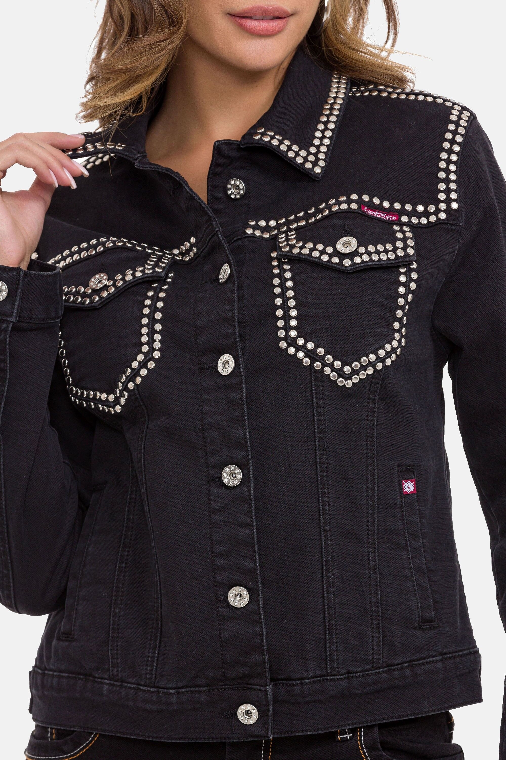 Cipo & Baxx Jeansjacke »WJ213« ohne Kapuze