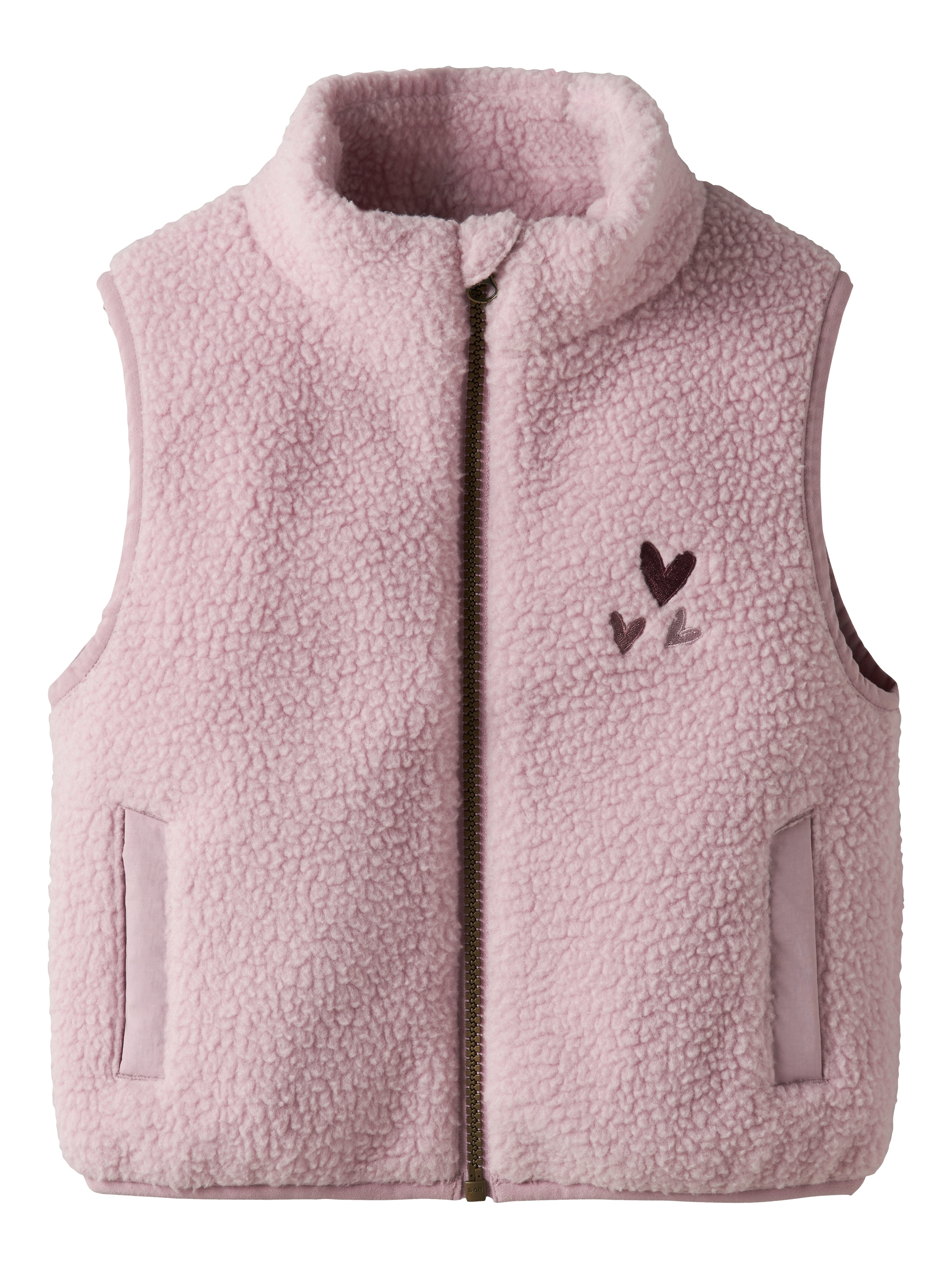 NAME IT Mädchen Fleeceweste "NMFMALL SHERPA VEST"keepsake lila, Gr. 122, unifarben, Fleece, Obermaterial: 100% Polyester, Westen
