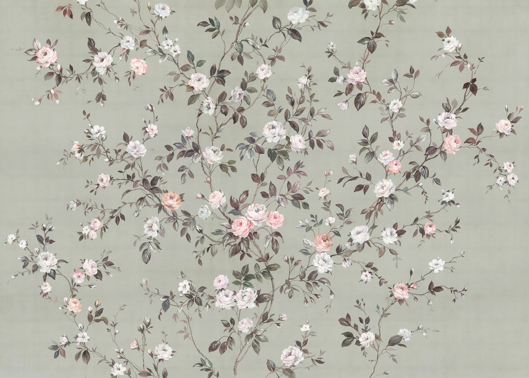Komar Vliestapete "Digitaldruck Vlies - Rosellia - Größe 350 x 250 cm" bedruckt glatt Wohnzimmer, Schlafzimmer